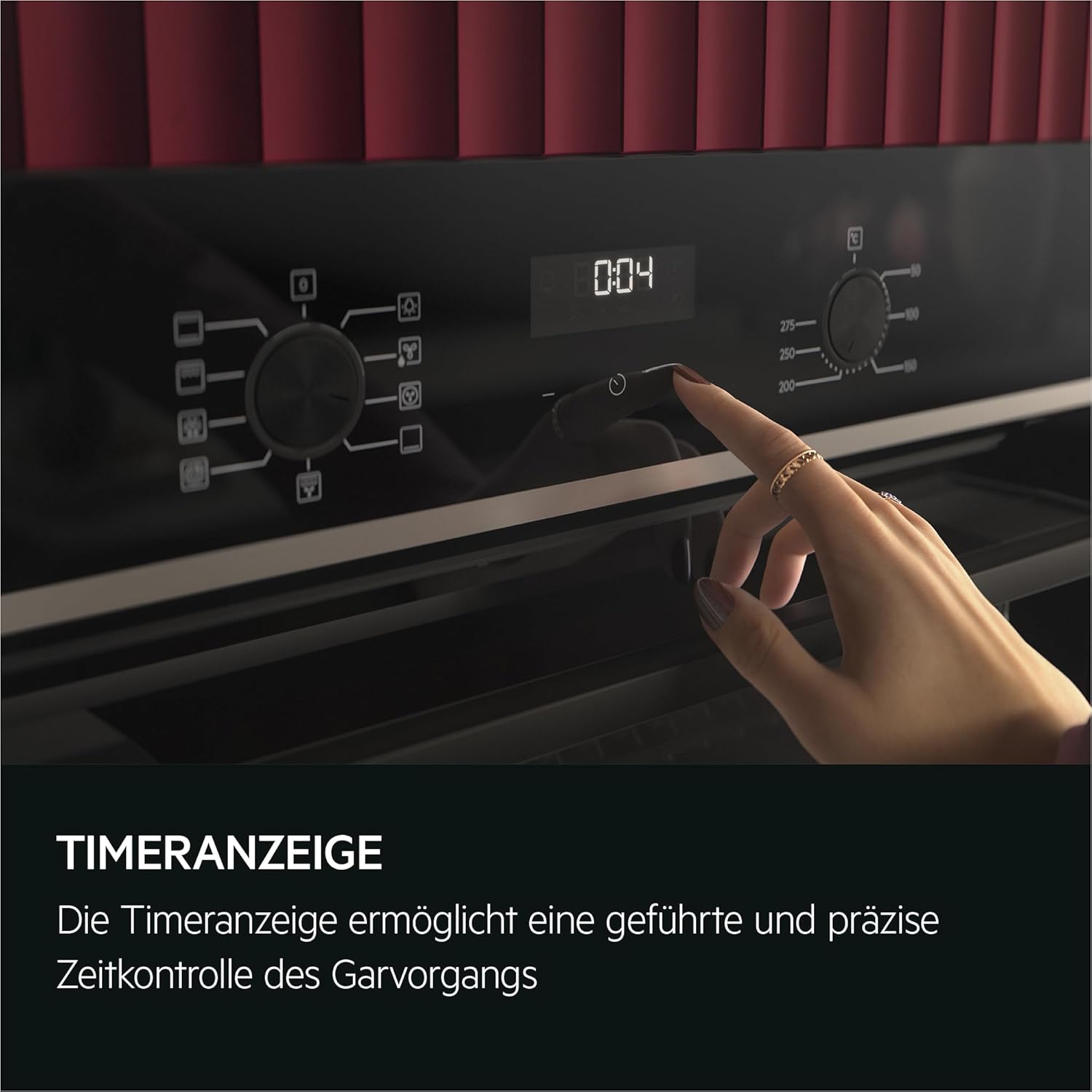 AEG Forno da incasso – Serie 5 AirFry: Risultati di cottura uniformi su 3 livelli – Pulizia Pirolitica – 25 Programmi automatici – Display touch LED – Riscaldamento rapido – Nero – BPE53516AB