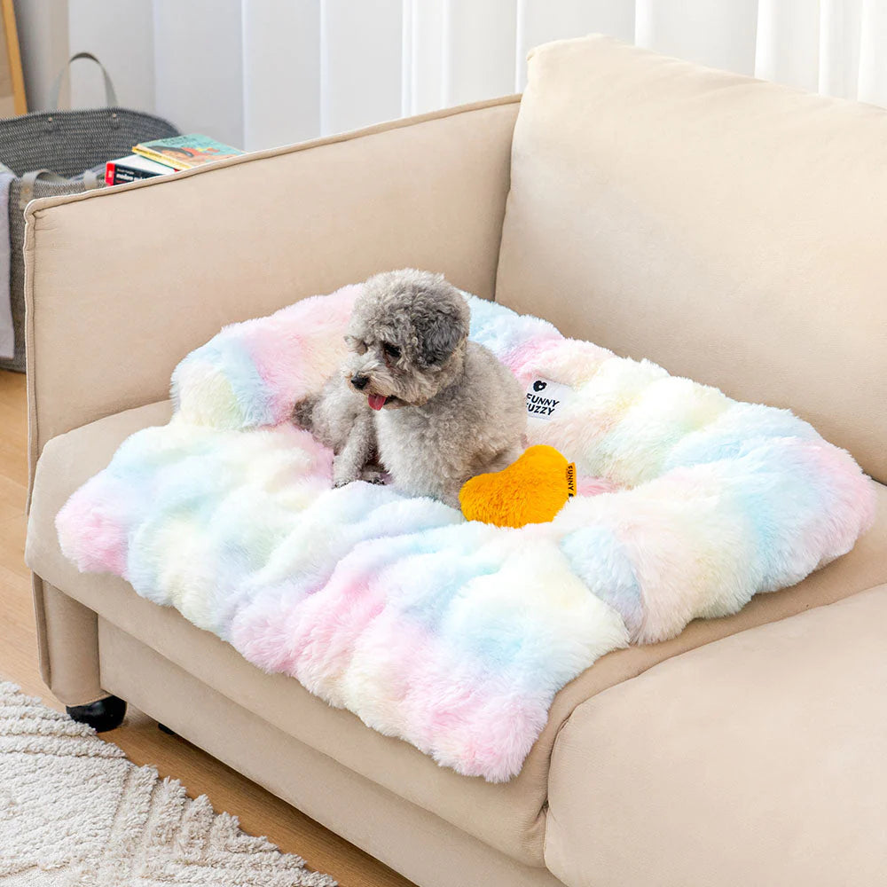 Flauschiges Hundesofabett mit beruhigendem Schutz für Ihr Haustier