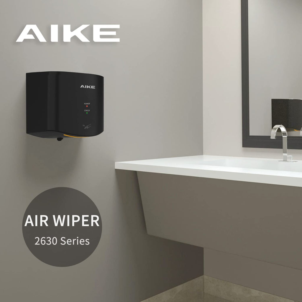 AIKE Hndetrockner 10 Sekunden Trocknen Energiesparend Kommerziell Elektrischer Hndetrockner Automatisch für Küche Badezimmer Toilette AK2630S 220V 1400W Silber