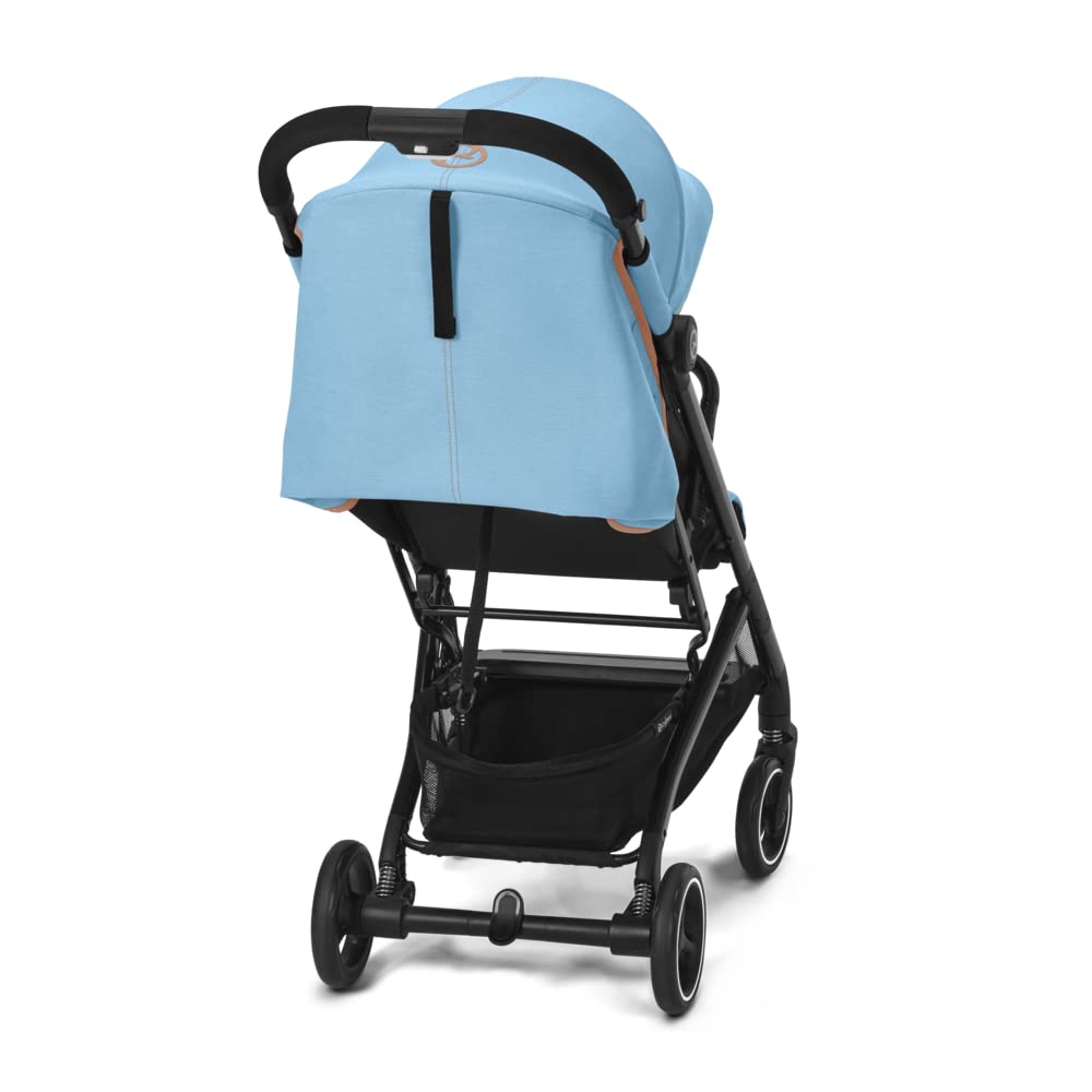 Cybex Gold Passeggino Beezy con imbracatura One-Pull, Dalla nascita fino a circa 4 anni (max. 22 kg), Compatto ed ergonomico, Almond Beige (Beige con telaio nero)