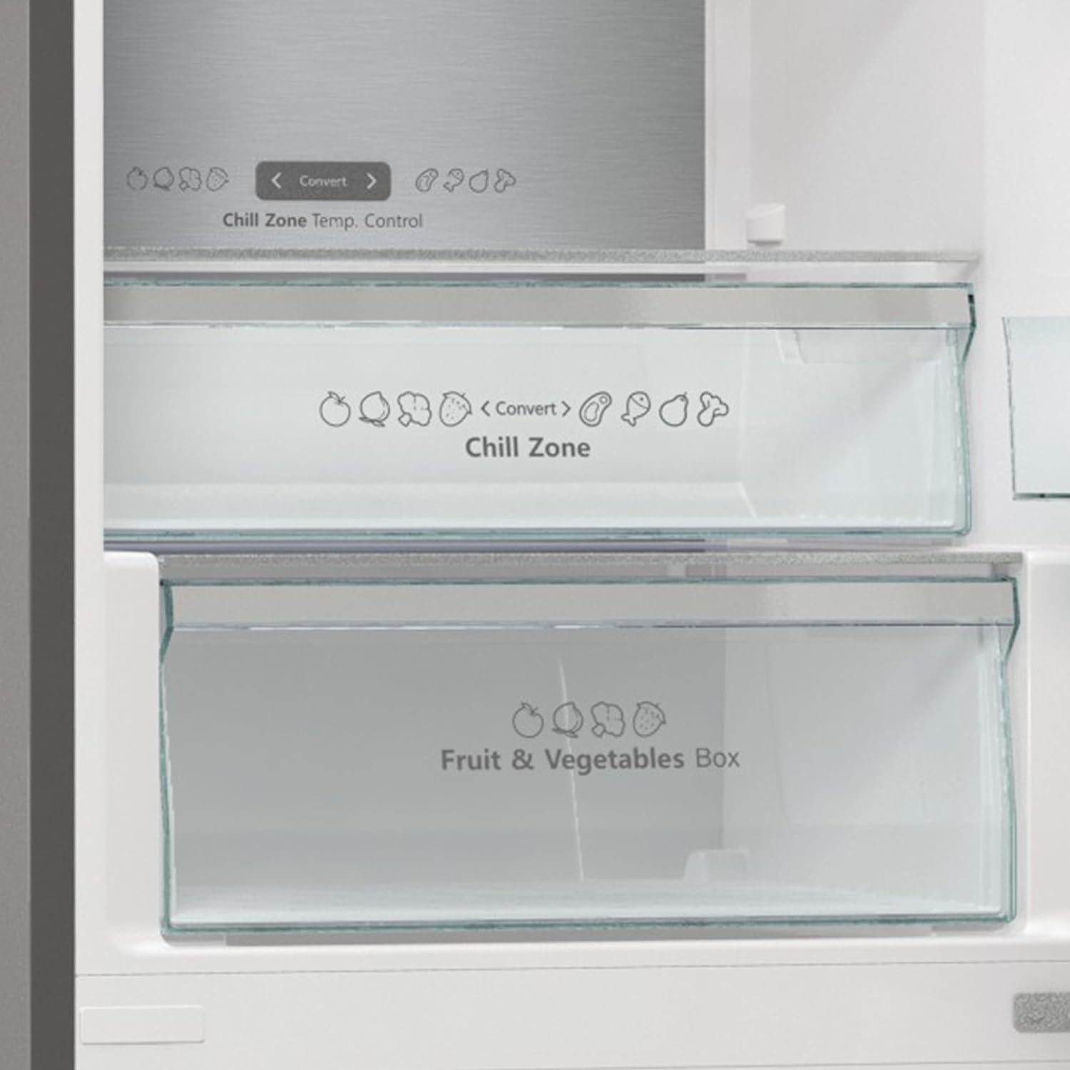 Hisense RB327N4ADD Frigorifero Combinato, Classe Energetica D, Total NoFrost, Porta Reversibile, Griglia Portabottiglie, Vano Frigo 171 Litri, Vano Congelatore 85 Litri, Look Acciaio Inox
