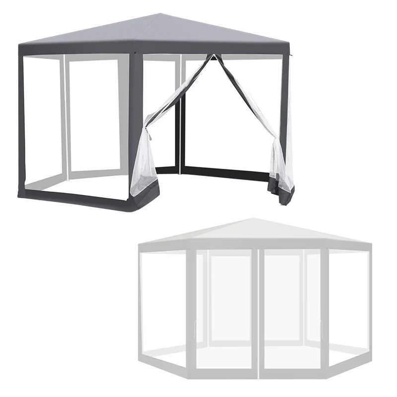 Sonnewelt Padiglione Gazebo da Giardino con Zanzariera Impermeabile Esagonale