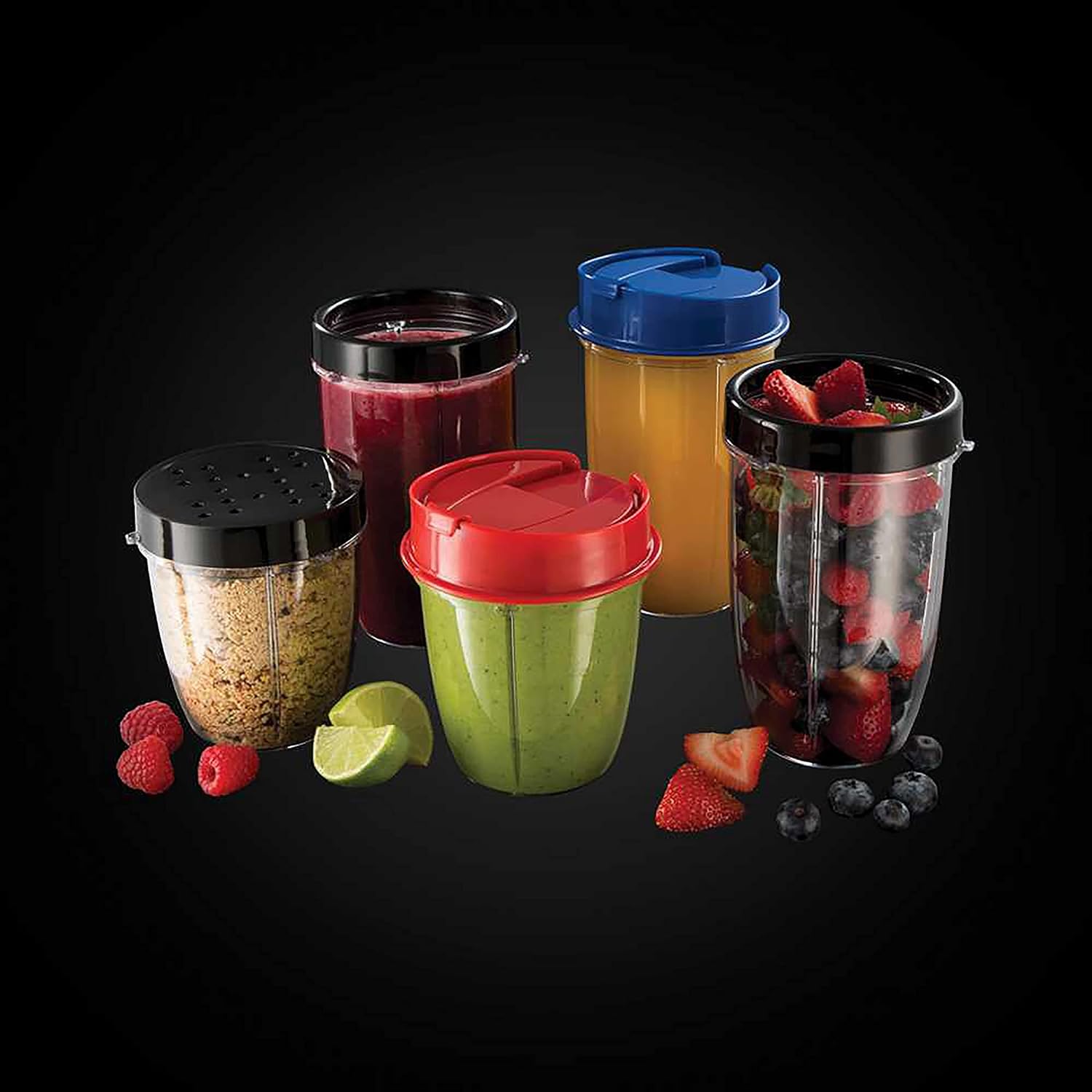 Russell Hobbs Mixer [Frullatore multifunzione] NutriBoost (include 5 contenitori senza BPA e lavabili in lavastoviglie + coperchi, 22.000 giri/min, motore da 0,9 CV) frullatore elettrico 23180-56