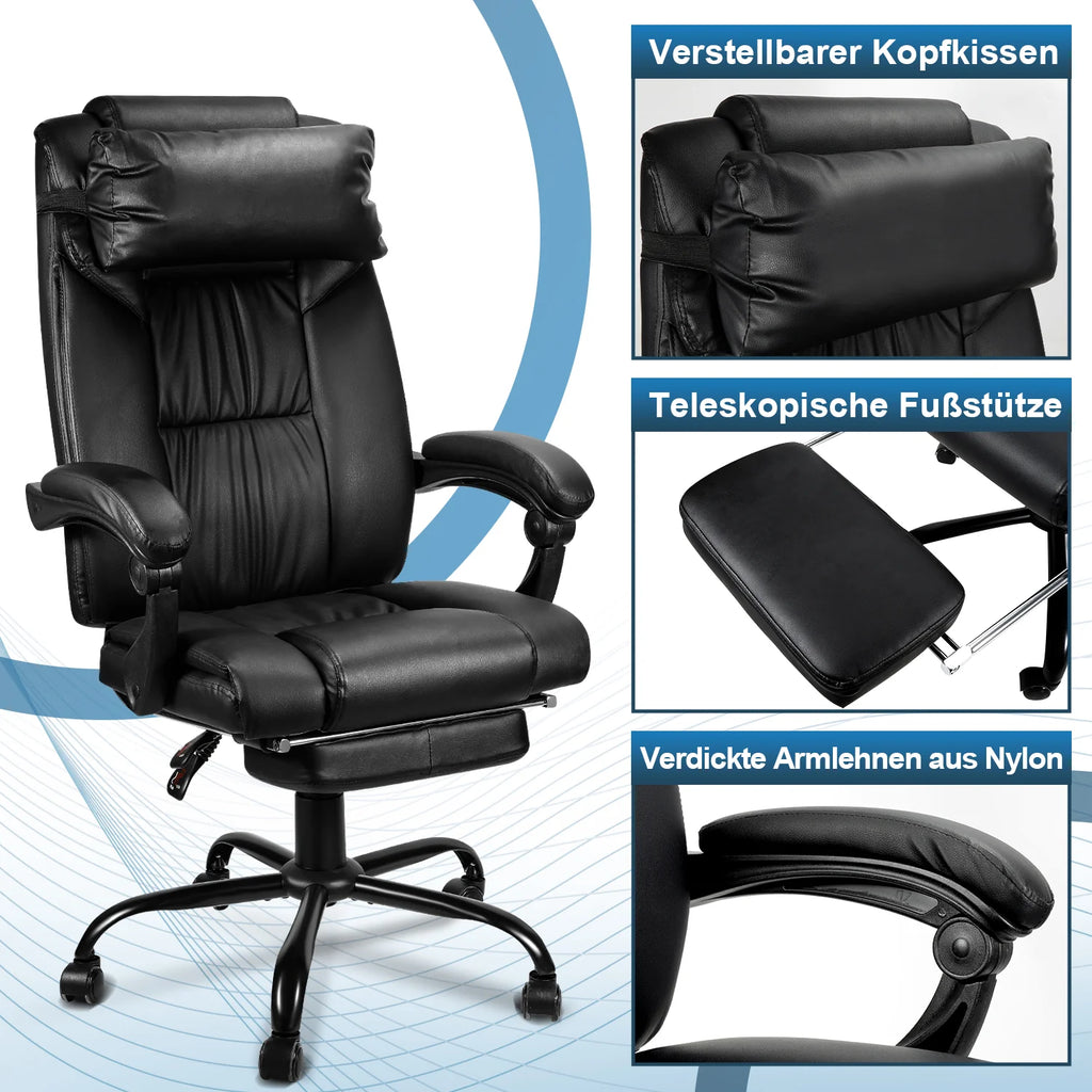 Sonnewelt Sedia girevole regolabile in altezza Sedia da ufficio girevole a 360°