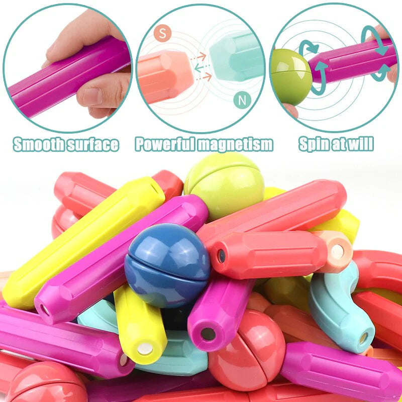 Giocattoli magnetici - Sviluppa la creatività - Bastoncini magnetici