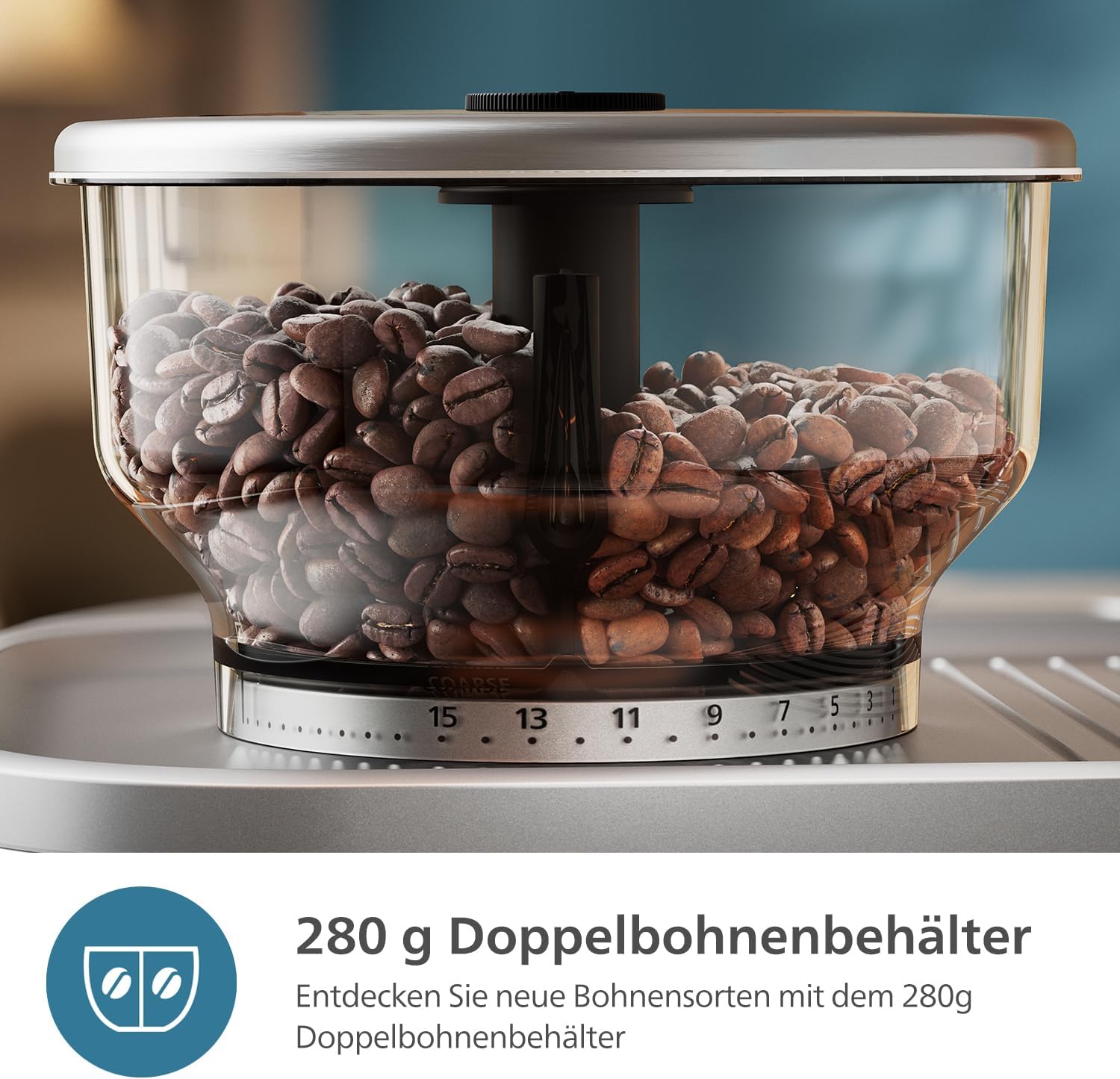 Philips Barista Brew Macchina da caffè espresso semiautomatica - Tasto Espresso singolo e doppio + Americano, Contenitore per chicchi da 250 g, Guida intuitiva, Pressatura calibrata, Argento metallizzato (PSA3218/01)