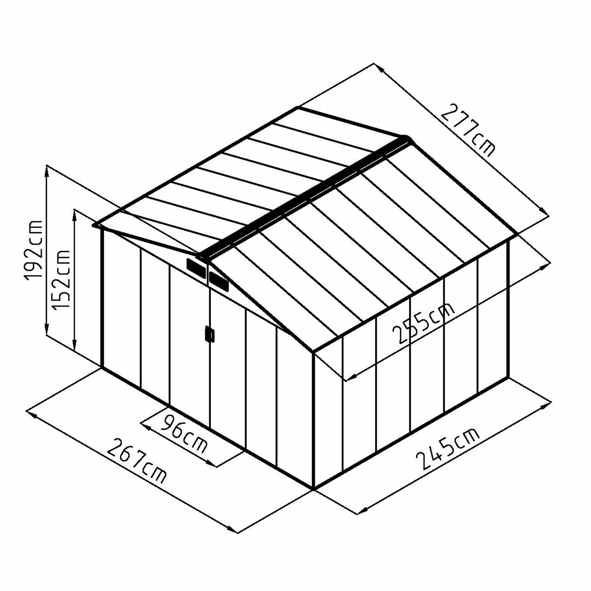 Fornorth Gerteschuppen, 7,06 m², verde