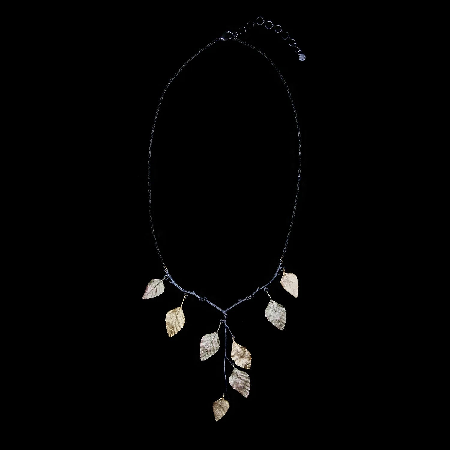Collana a Y autunnale betulla con ciondolo