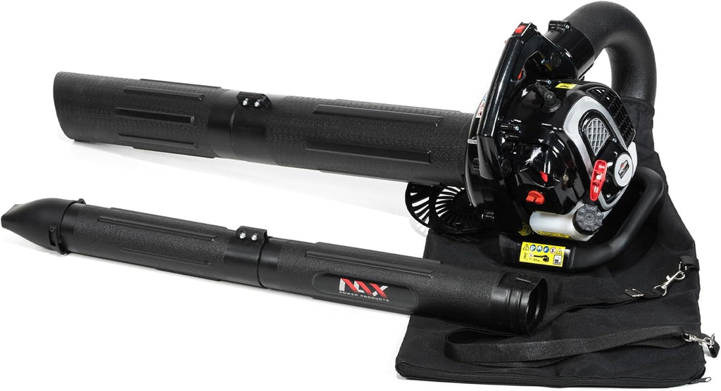 NAX Power Products Soffiatore/Aspiratore a Benzina NAX 950V Motore 25 cm3 0,75kW Sacco Raccolta 40l Prodotto con licenza Briggs & Stratton