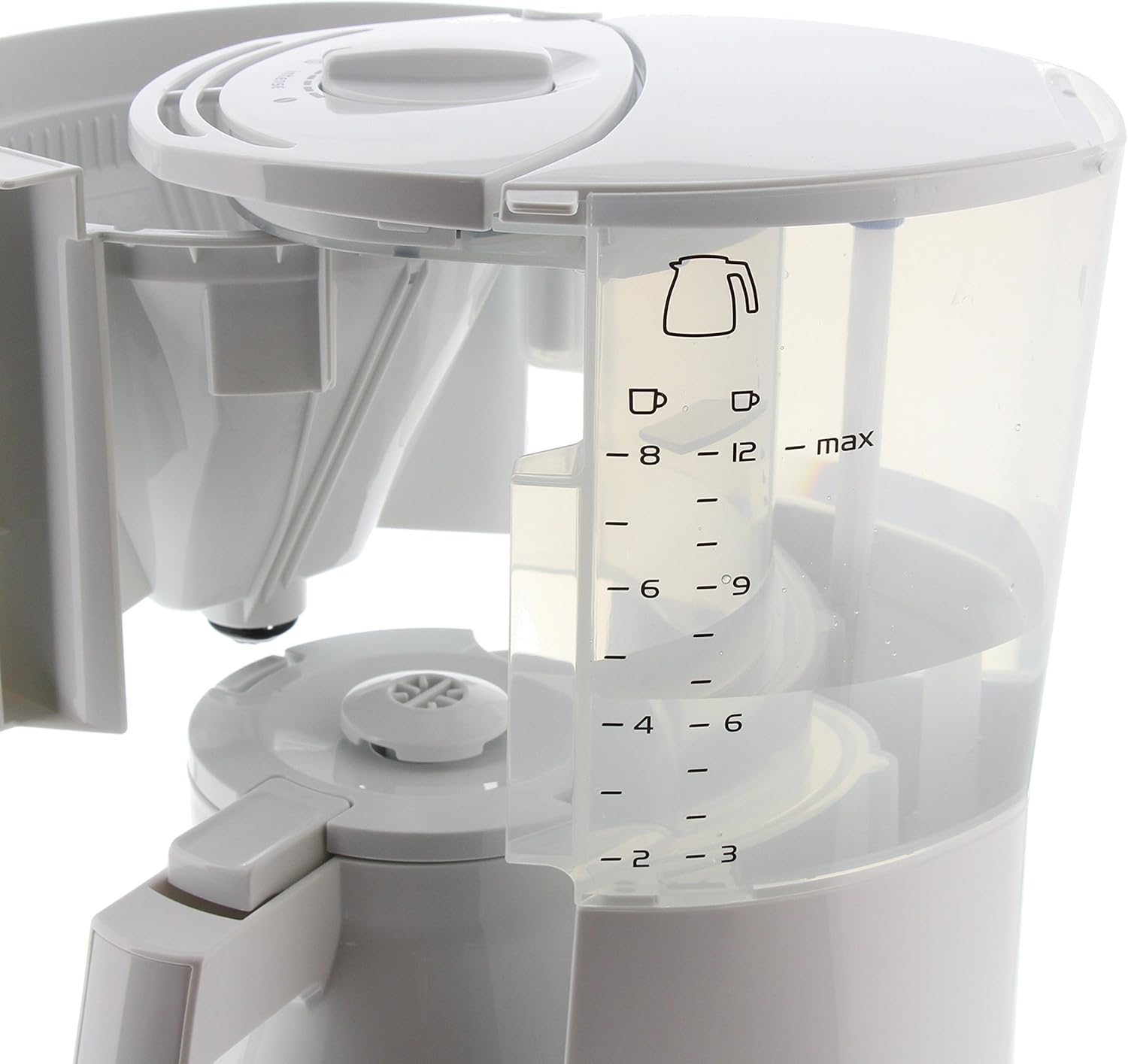 Melitta Enjoy - Macchina da caffè con filtro - con caraffa termica - sistema antigoccia - 8 tazze - bianco (1017-05)