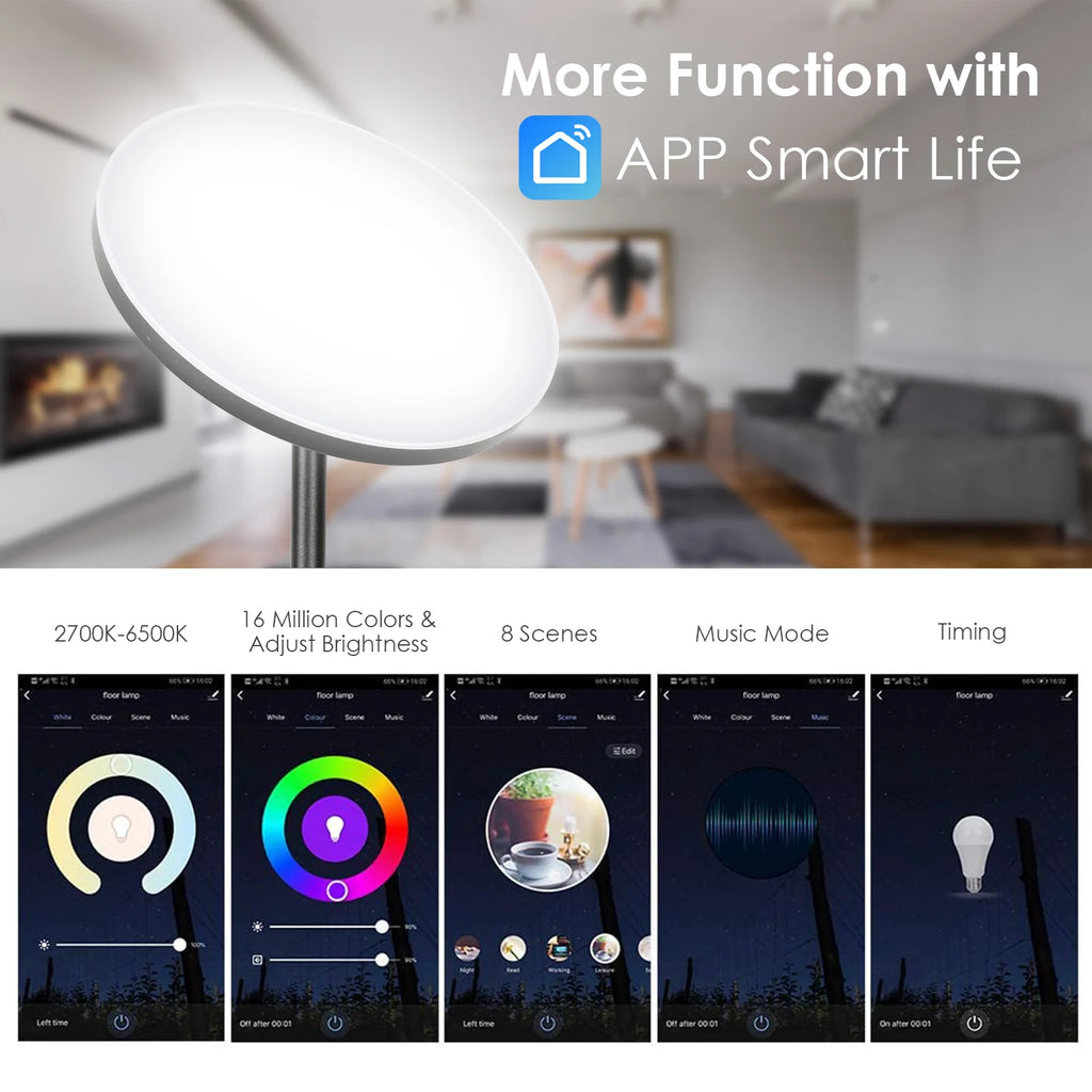Sonnewelt Lampada da terra a LED dimmerabile RGB 24W