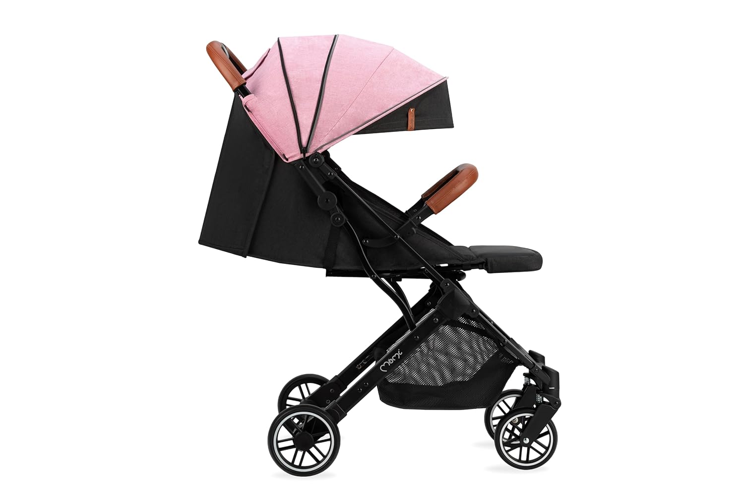 MOMI ESTELLE Kinderwagen für Kinder ab 6 Monat bis zu max körpergewicht von 15 kg, klappbar auf die Maße 65 x 51 x 21 cm, gewicht 7,5 kg, 5-Punkt-Sicherheitsgurt, koffer, grau-gold, Räder 6''/6,5''