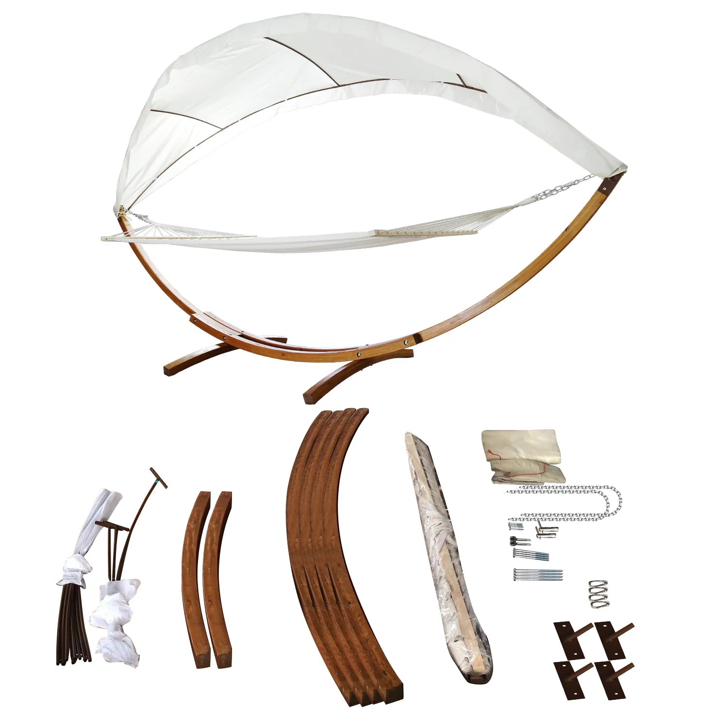 Amaca in legno Sonnewelt Hängematte con supporto