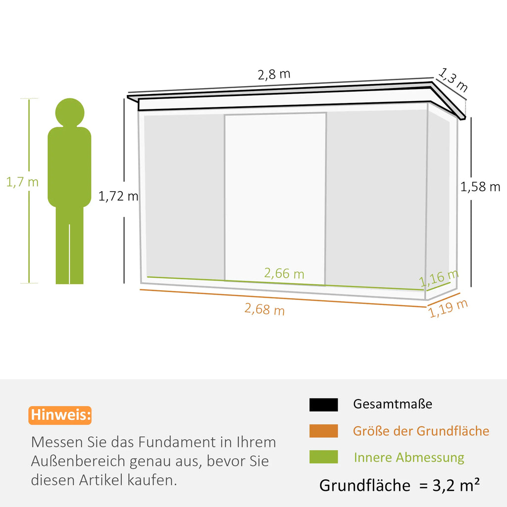Outsunny Casette da Giardino Casetta Attrezzi Resistente alle Intemperie Ampio Spazio di Archiviazione Acciaio