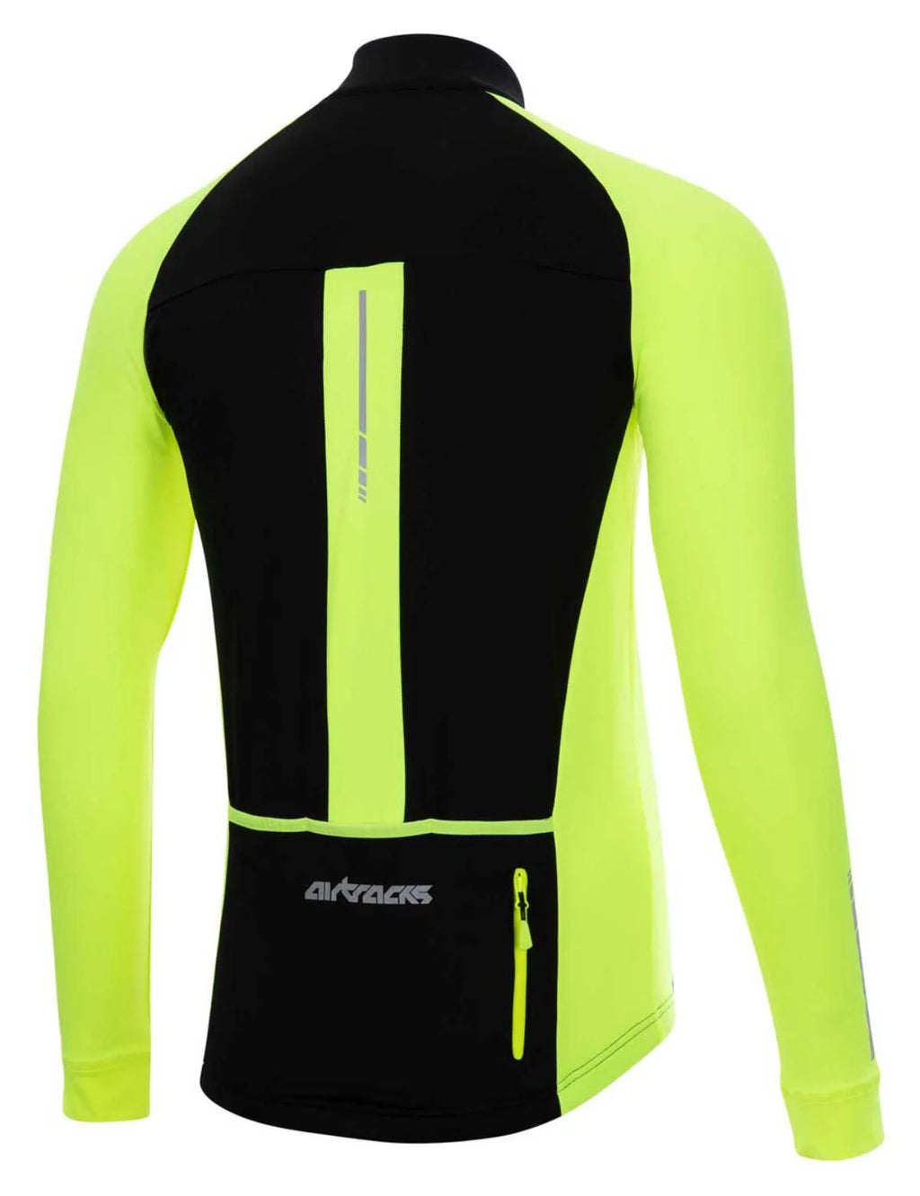 Herren Thermo Langarmtrikot Pro Team Neon-Schwarz