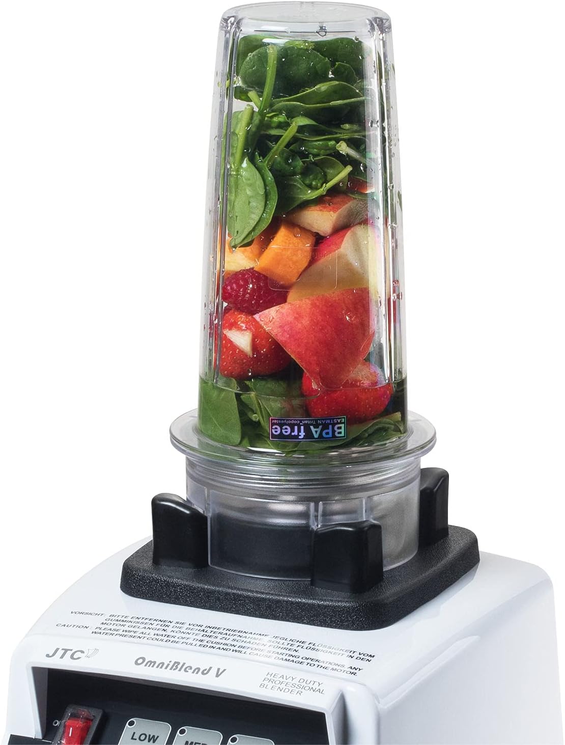 OmniBlend Frullatore 2L nero I Frullatore per smoothie con contenitore senza BPA e sistema a 6 lame in acciaio inox I Frullatore ideale per smoothie verdi I Frullatore da tavolo con motore da 3 CV
