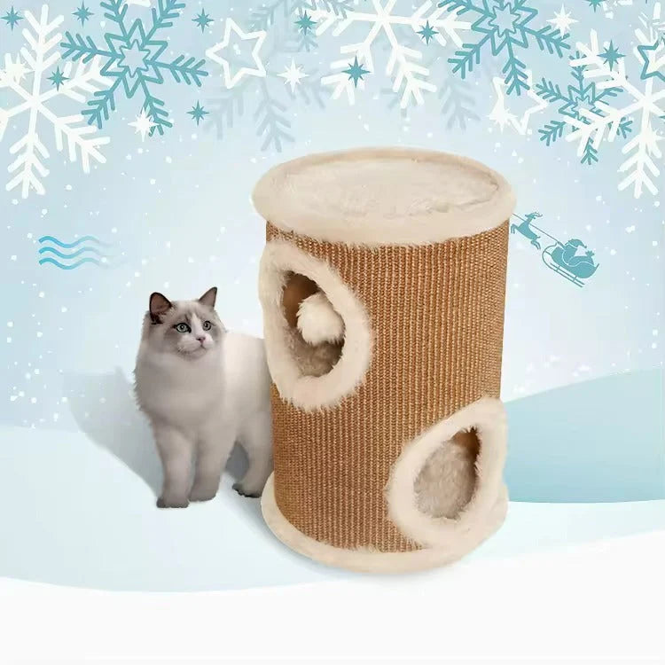 PurrPalast – Kratzbaum mit Spielball für aktiven Katzen-Spa