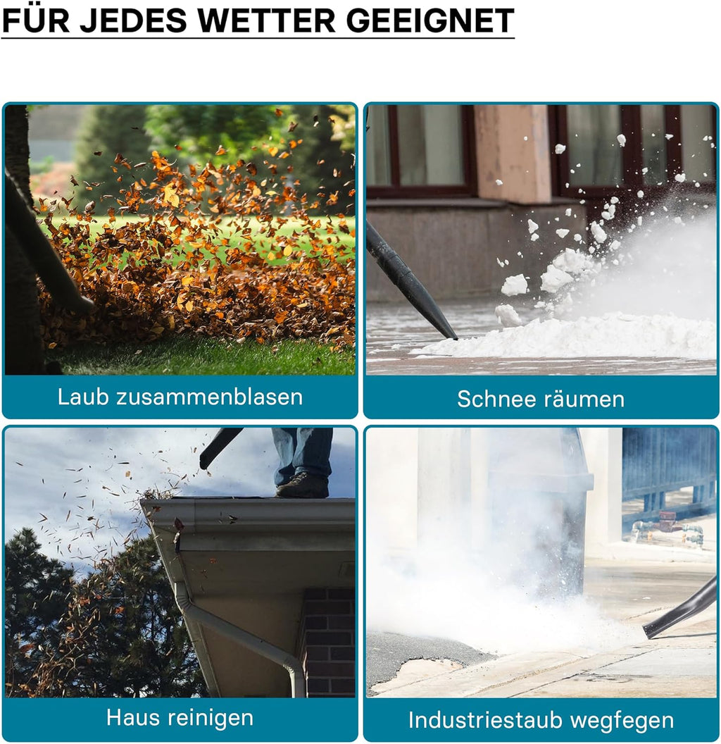 Wiltec 3in1 Laubbläser, Laubsauger u. Laubhäcksler, Laubgebläse 1 PS mit 26ccm, beninbetriebener Laubstaubsauger, Gartenhäcksler mit 50 l Fangsack