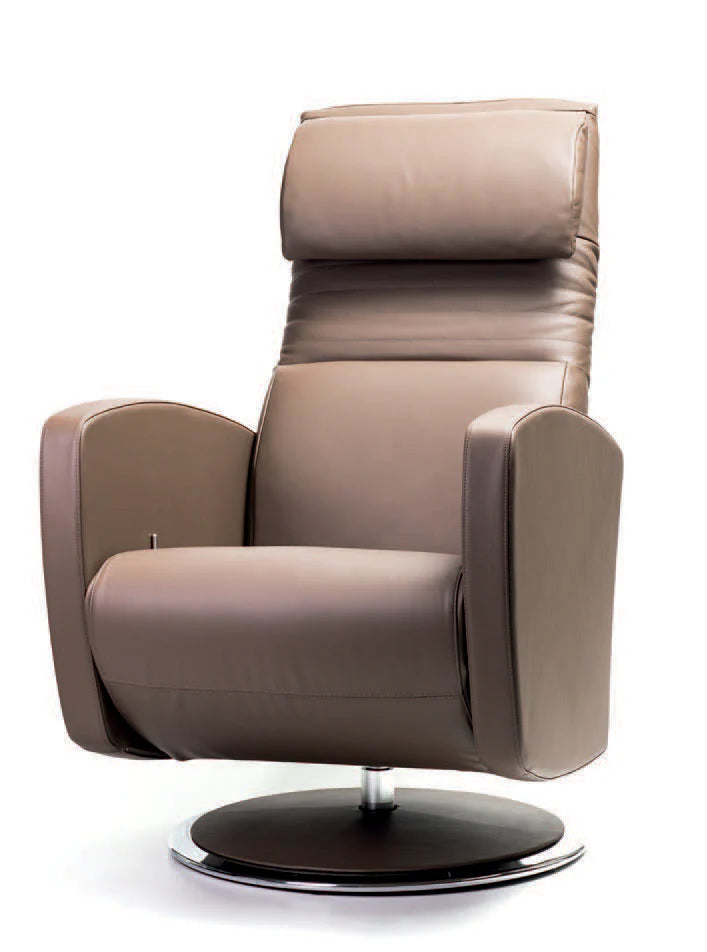 Strssle Relaxsessel Age kleiner verstellbarer Sessel, Leder dunkelbraun