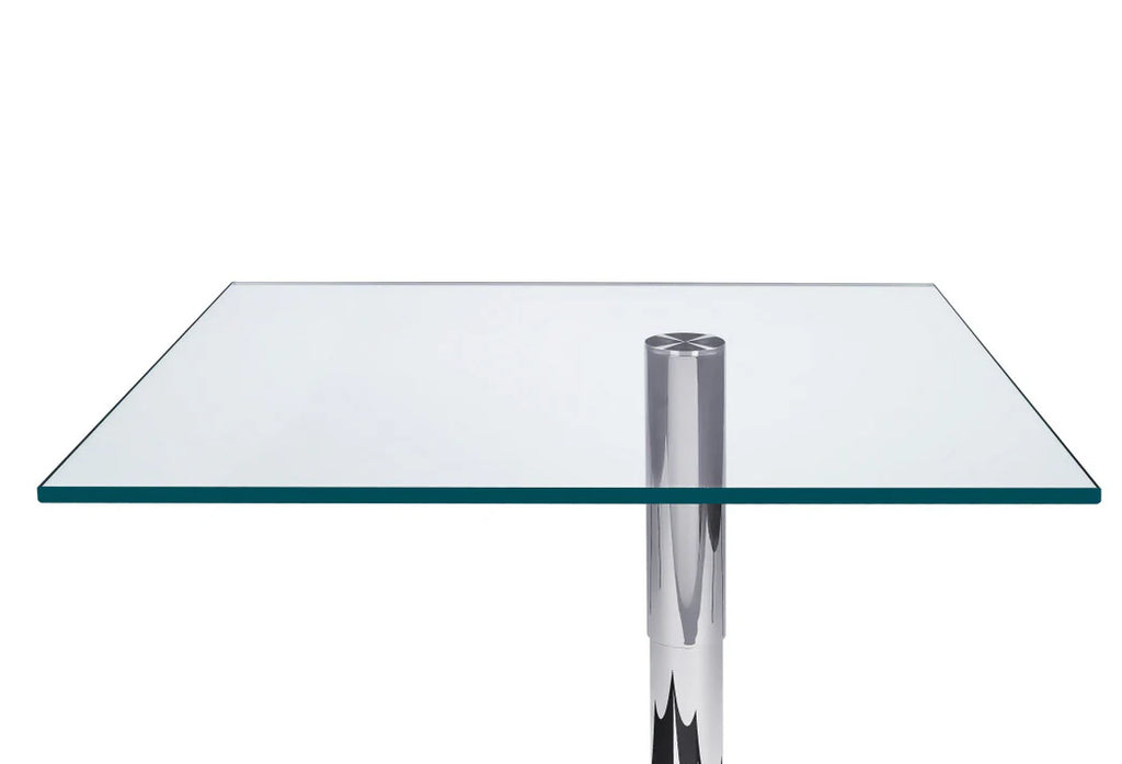 Ronald Schmitt Tavolino da caffè Duett 75 x 75 cm, K536, con rotelle, regolabile in altezza da 43 a 62 cm,