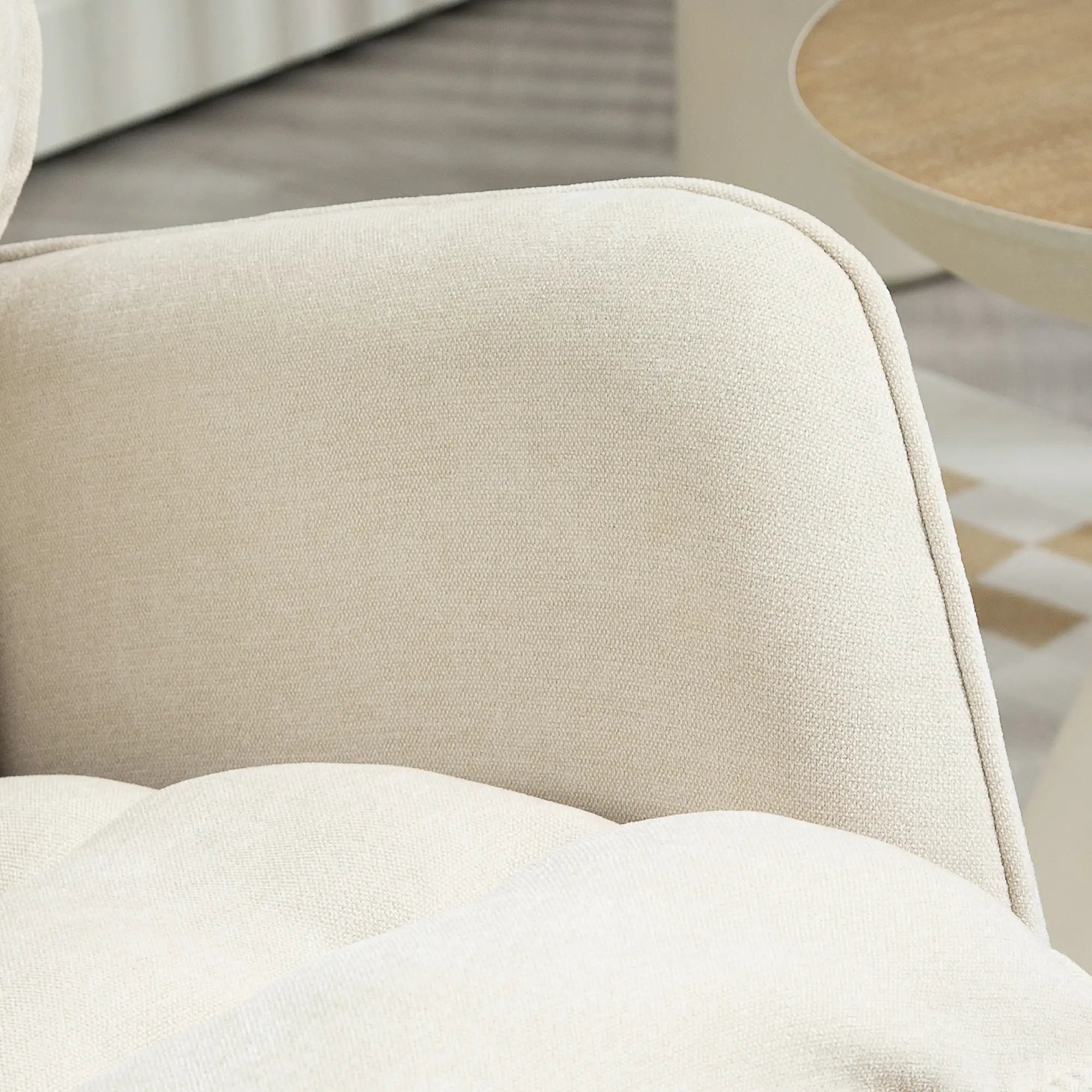 HOMCOM Sedia a dondolo, poltrona a dondolo, effetto ciniglia, comfort di lusso