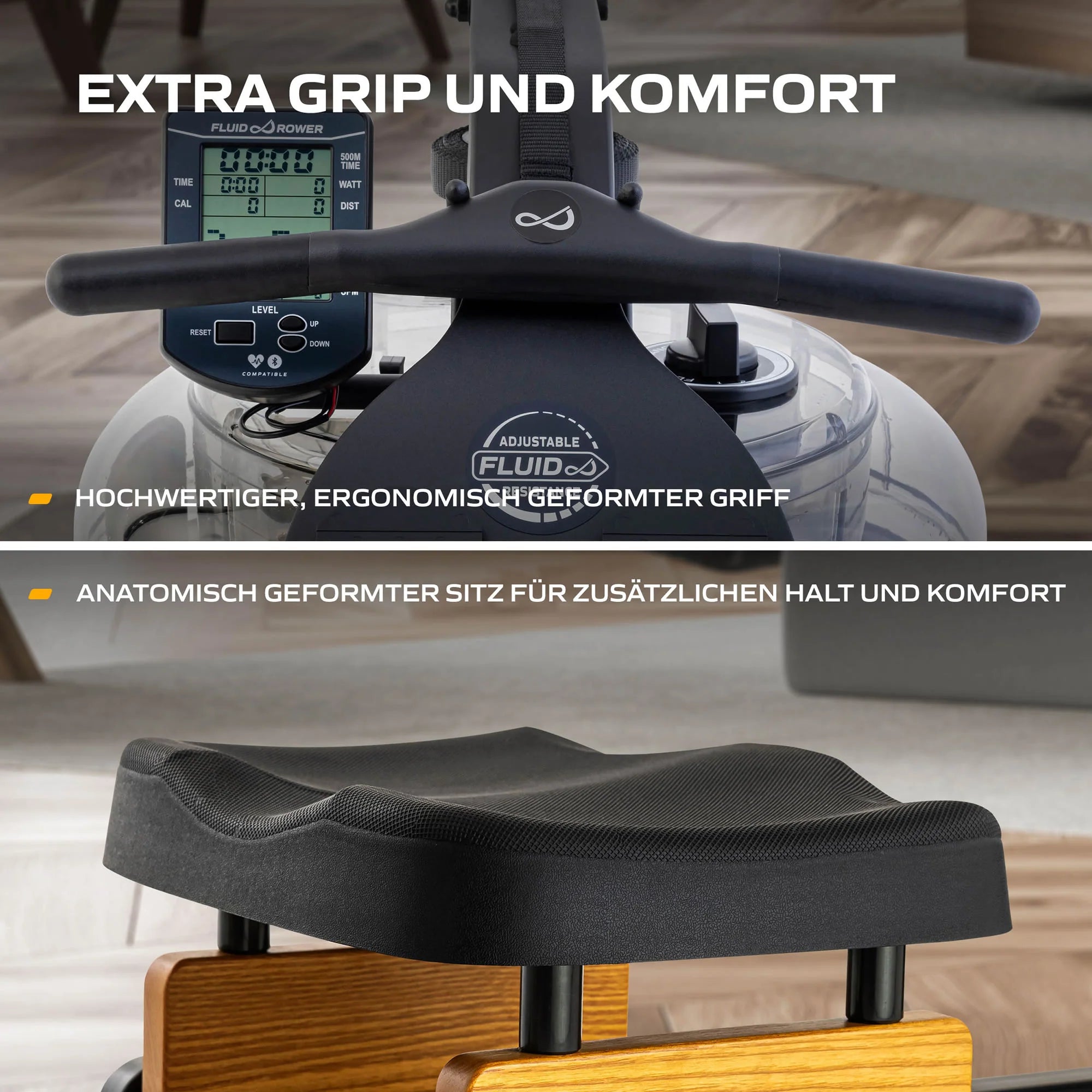 Fluid Rower Vogatore Apollo XL Faggio