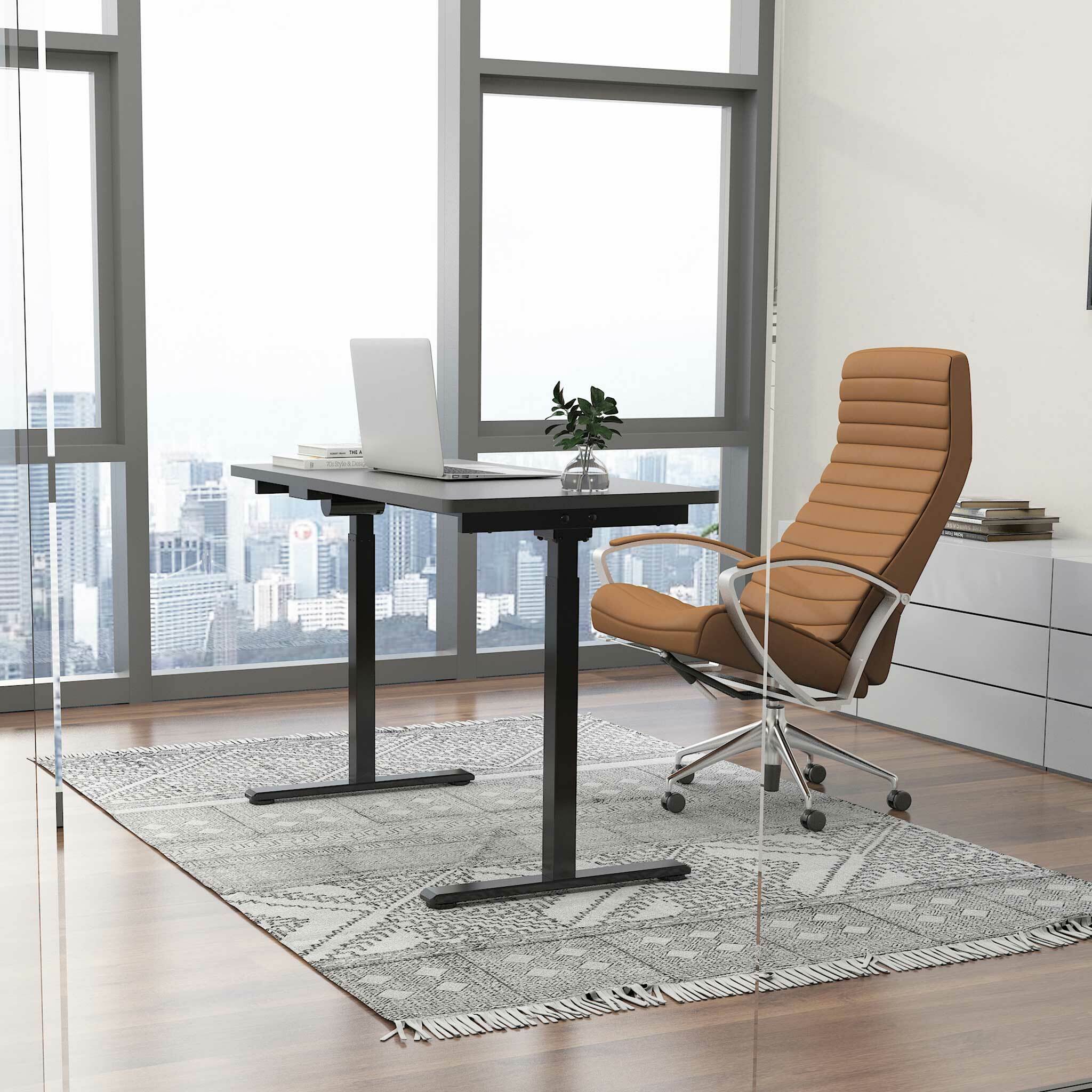 Lykke Elektrisch Hhenverstellbarer Schreibtisch M100, schwarz, 140 x 70 cm