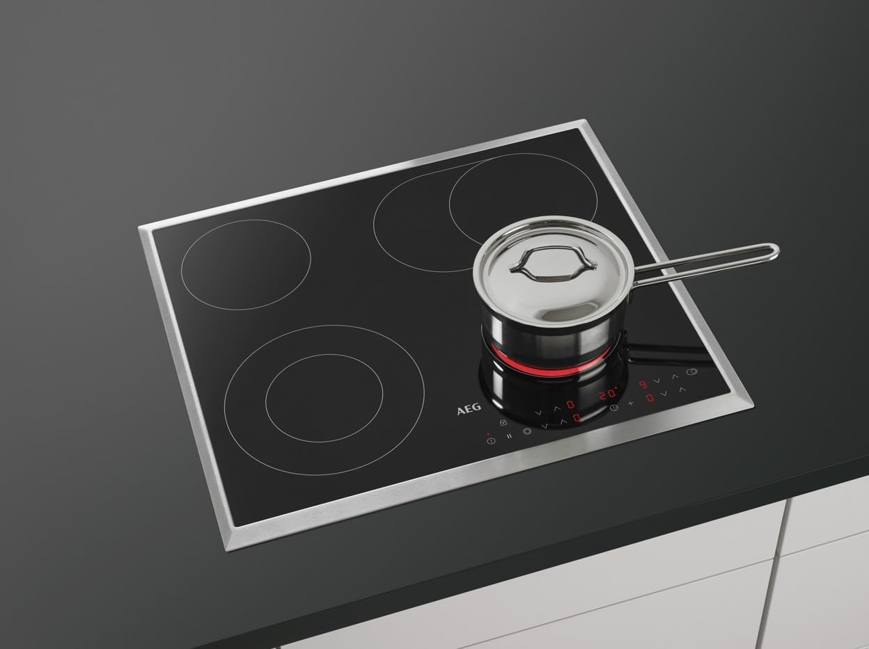 AEG Induktionskochfeld autark 60cm – 4 Flex-Kochzonen mit Powerfunktion für schnelleres Kochen – 14 Stufen – SuperFlat Rahmen – Timer – Touch-Bedienung – kompatibel mit Haubenautomatik – TO64IA0AXB
