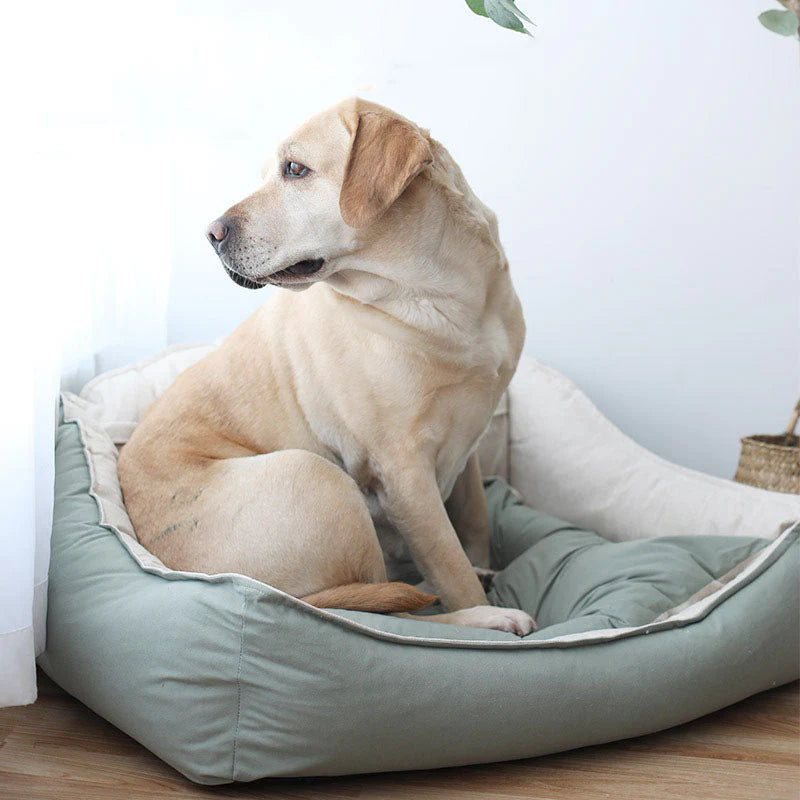 Lussuoso letto per cani in pelle scamosciata – Comfort morbido e profondo per un sonno riposante