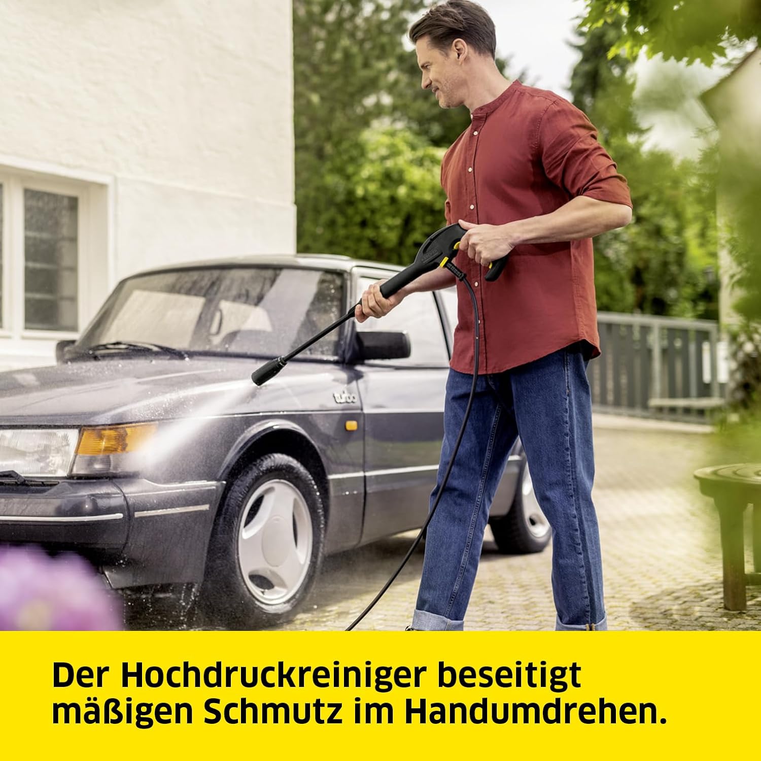 Krcher Hochdruckreiniger K 4 Classic, Druck: max. 130 bar, Frdermenge: 420 l/h, Flchenleistung: 30 m/h, Wasserfilter, Gewicht: 4,6 kg, Hochdruckschlauch und -pistole, Dreckfrser, Strahlrohr
