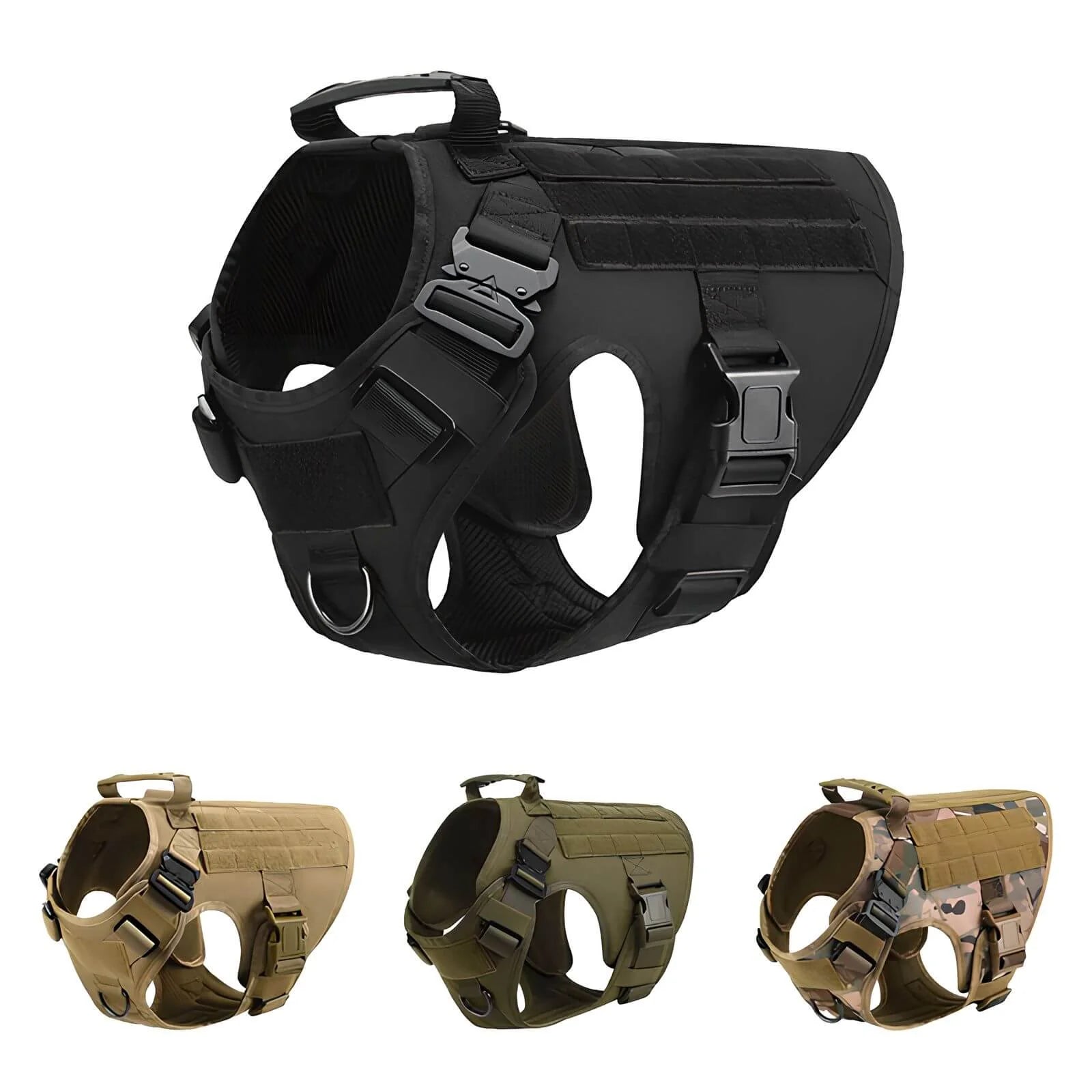 Taktisches Outdoor-Hundegeschirr – Robuste Weste mit Molle-System für aktive Hunde