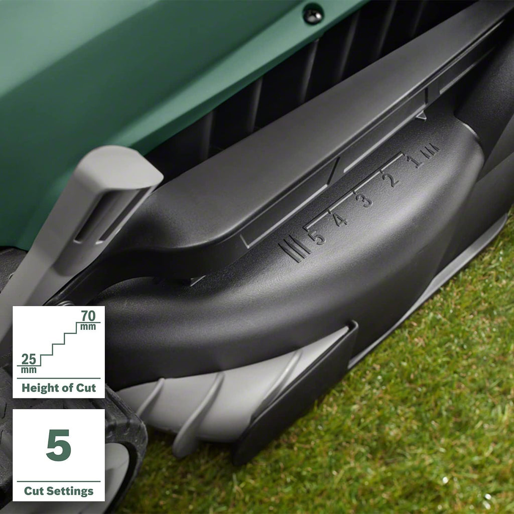 Bosch Home and Garden 06008B9B01 Bosch Tosaerba EasyRotak 36-550 (senza batteria, 36 Volt, larghezza di taglio: 38 cm, superfici prato fino a 550 m², in scatola di cartone)