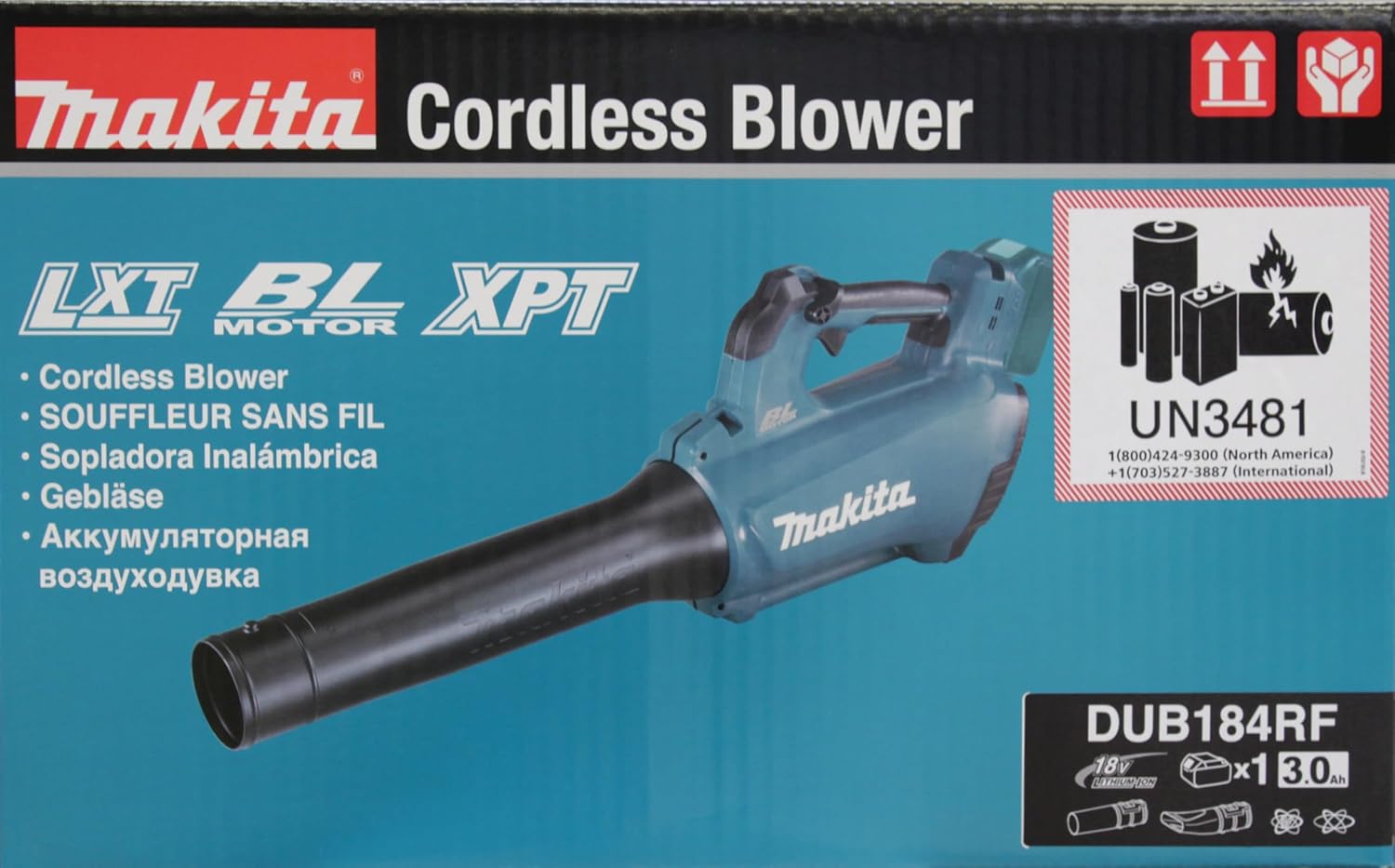 Makita DUB184Z Soffiatore a batteria 18 V (senza batteria, senza caricabatterie), Benzina, 1