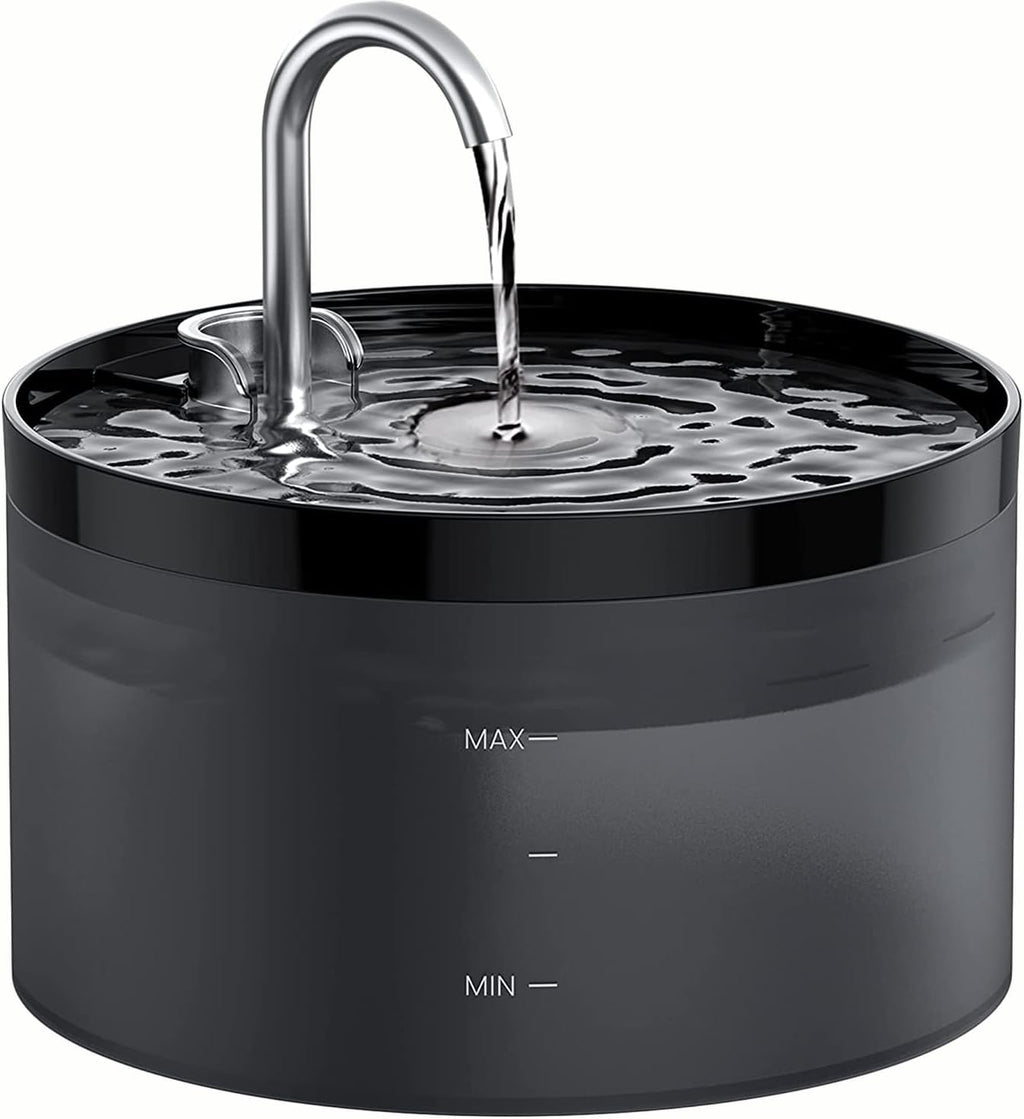 GIOTOHUN Fontana per Gatti a Forma di Rubinetto, 3.2L Fontana d'Acqua per Gatti, Pompa dell'Acqua Super Silenziosa, Filtra i Peli, Facile Smontaggio, 6 Filtri + 3 Filtri in Schiuma
