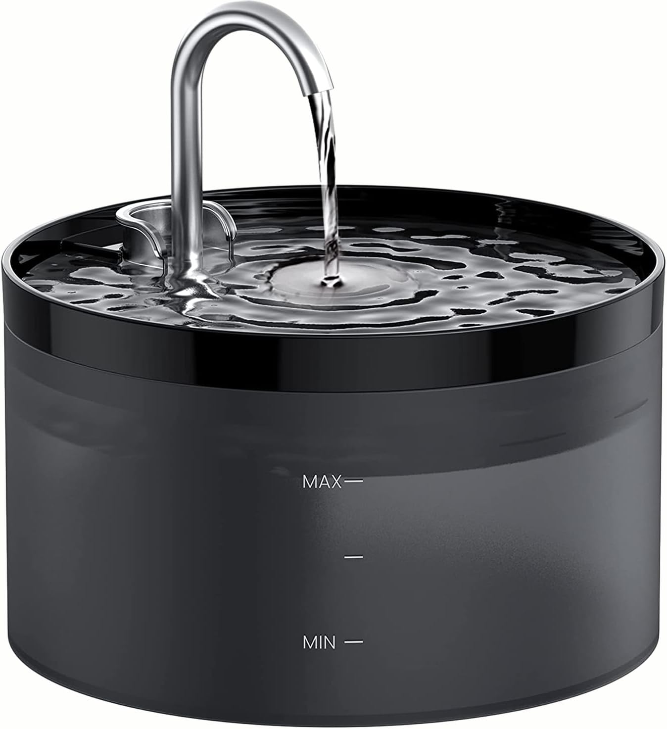 GIOTOHUN Fontana per Gatti a Forma di Rubinetto, 3.2L Fontana d'Acqua per Gatti, Pompa dell'Acqua Super Silenziosa, Filtra i Peli, Facile Smontaggio, 6 Filtri + 3 Filtri in Schiuma