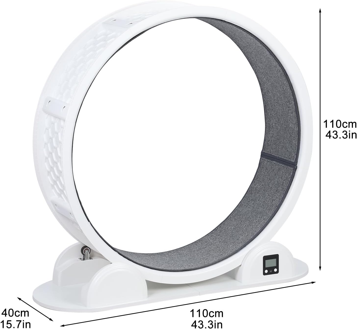 Utaxuper Ruota per gatti 110 cm ad energia solare con contatore Ruota gatti Ruota per gatti Cat Wheel per gatti piccoli gatti grandi interni Bianco