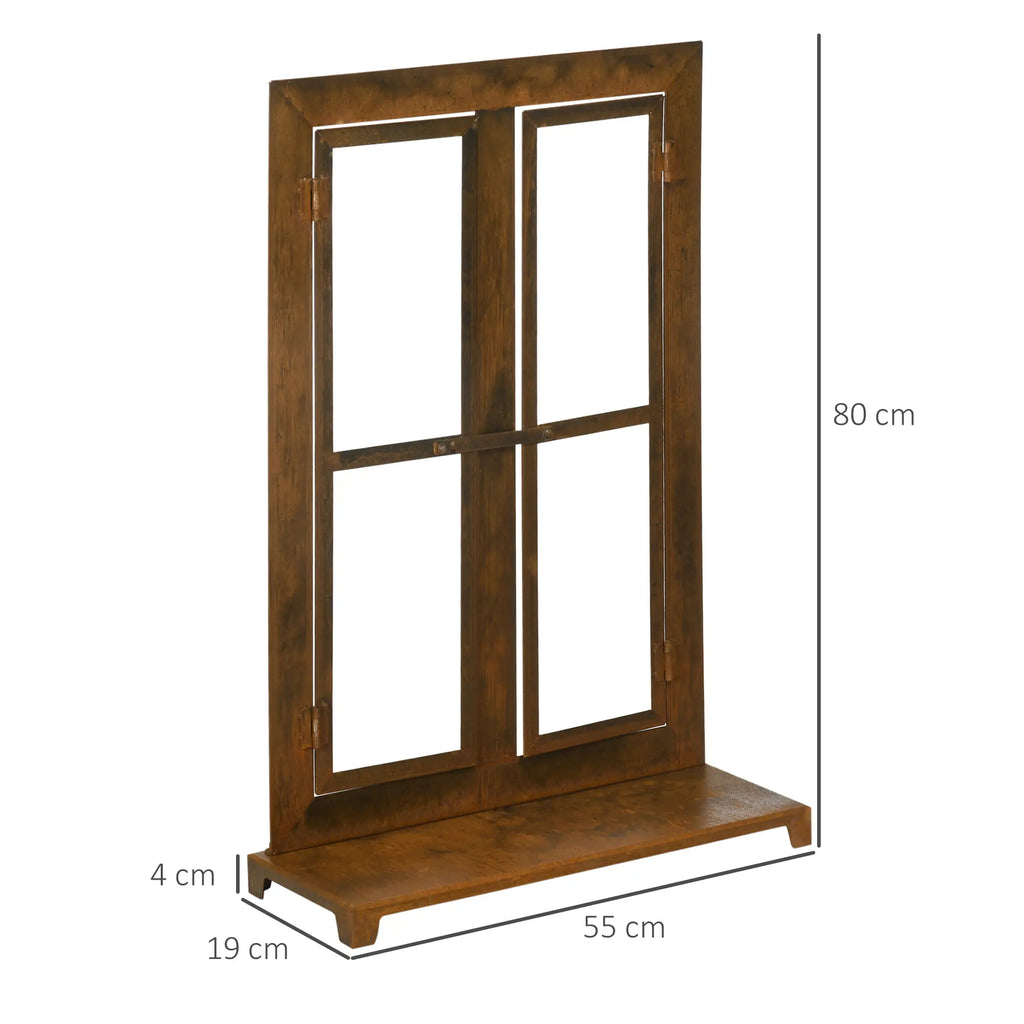 Outsunny Cornice finestra in stile vintage, resistente alle intemperie, decorazione da parete