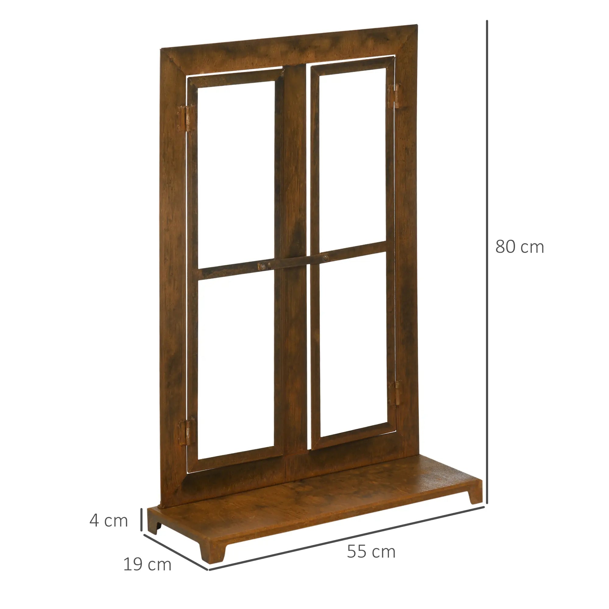 Outsunny Cornice finestra in stile vintage, resistente alle intemperie, decorazione da parete
