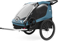 Rimorchio per bicicletta Thule Courier Dog, Rimorchio per bicicletta per 2 bambini blu egeo taglia unica