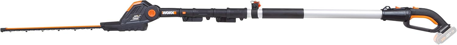 WORX WG252E.9 Tagliasiepi Telescopico a Batteria - Larghezza di Taglio 45 cm - Asta Telescopica Regolabile in 10 Posizioni fino a 3,20 Metri di Altezza - Compatibile con PowerShare - Batteria e Caricabatterie Non Inclusi