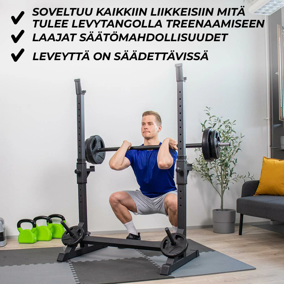 Core Half Rack Squat Rack 107X60X150 cm, schwarz