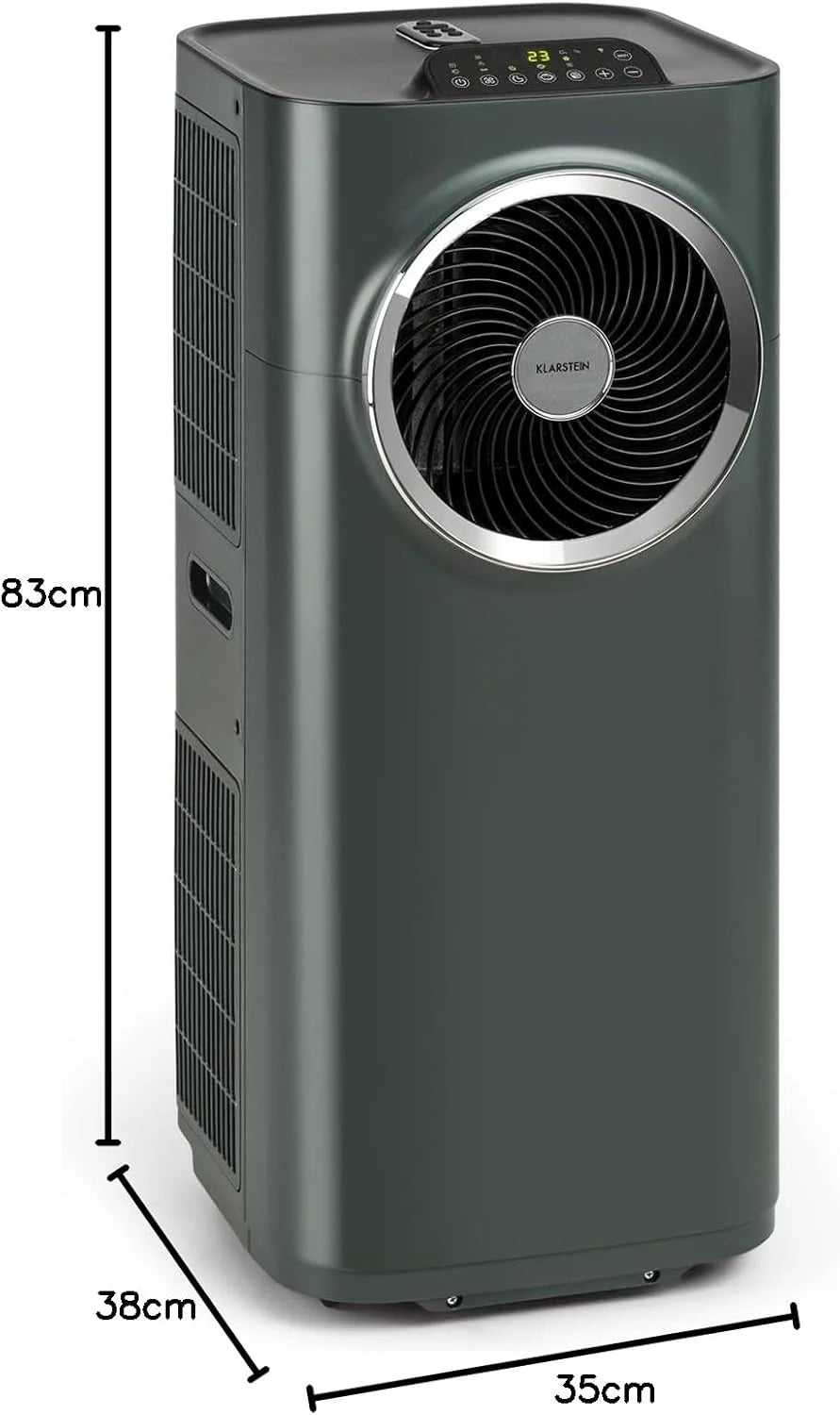 Klarstein Condizionatore Portatile 5-in-1 con Tubo di Scarico, Ventilatore, Deumidificatore, Purificatore d'Aria e Modalità Notturna, Controllo tramite App, Piccolo e Portatile, per Casa e Ufficio, 12000 BTU