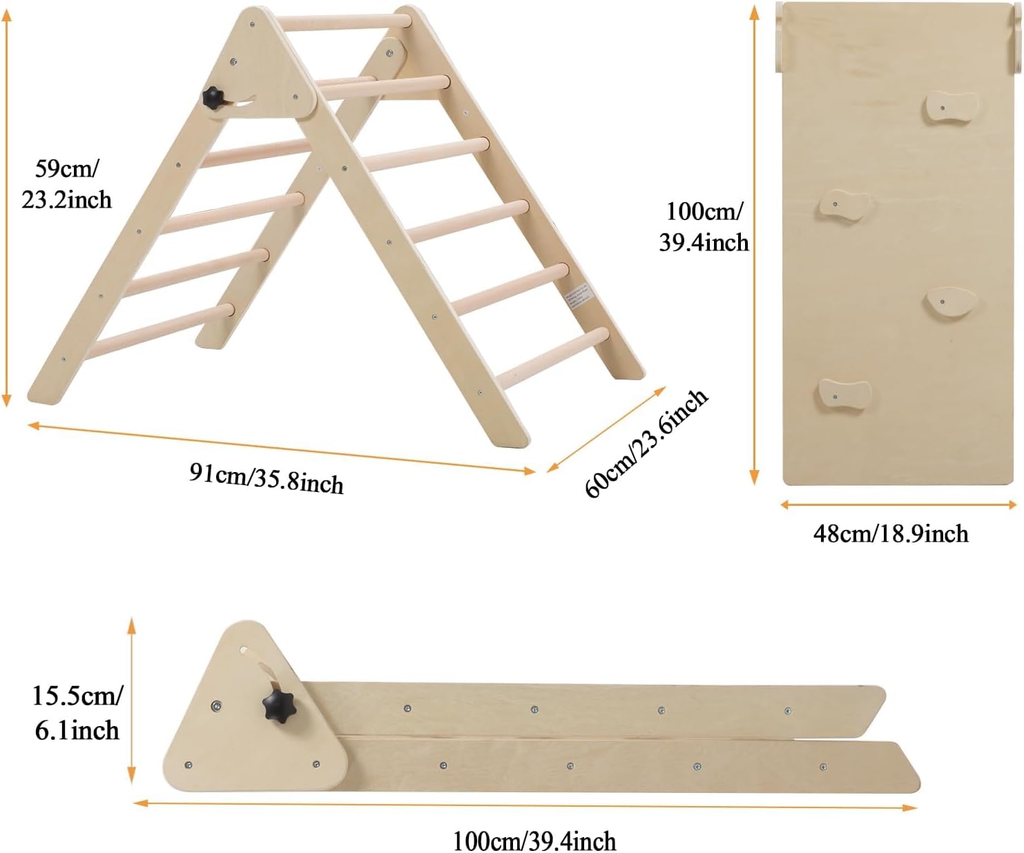 Struttura da arrampicata per fagiolo gigante Indoor, Parco giochi interno di medie dimensioni, Struttura da arrampicata per bambini da 2 a 5 anni, Giocattolo da arrampicata 8 in 1 per bambini con scivolo, parete da arrampicata, corda da arrampicata
