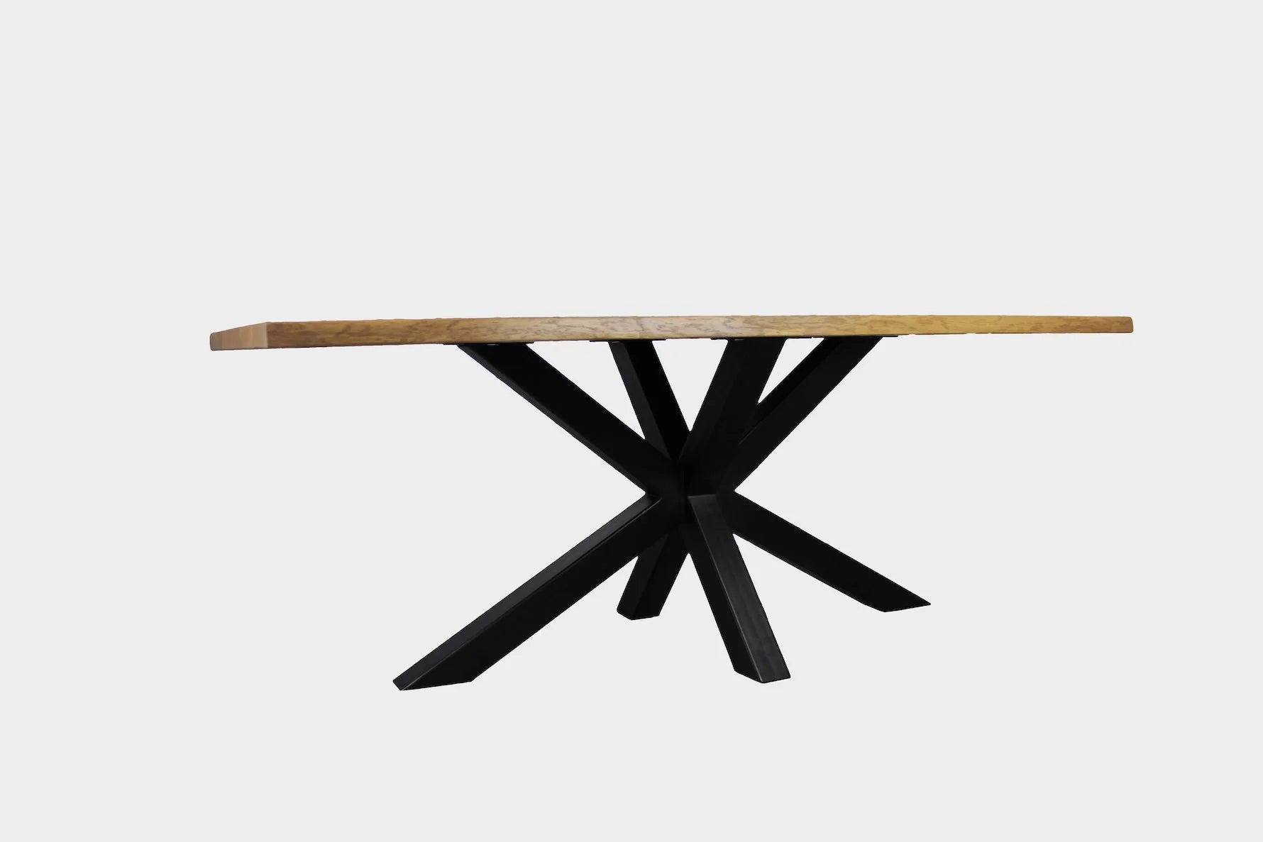 Serie MAXIM | Baumkantentisch - Eiche - inkl. Tischbein Matrix - versch. Gren und Farben | Lnge: 160 - 300 cm | Breite: 90 -100 cm
