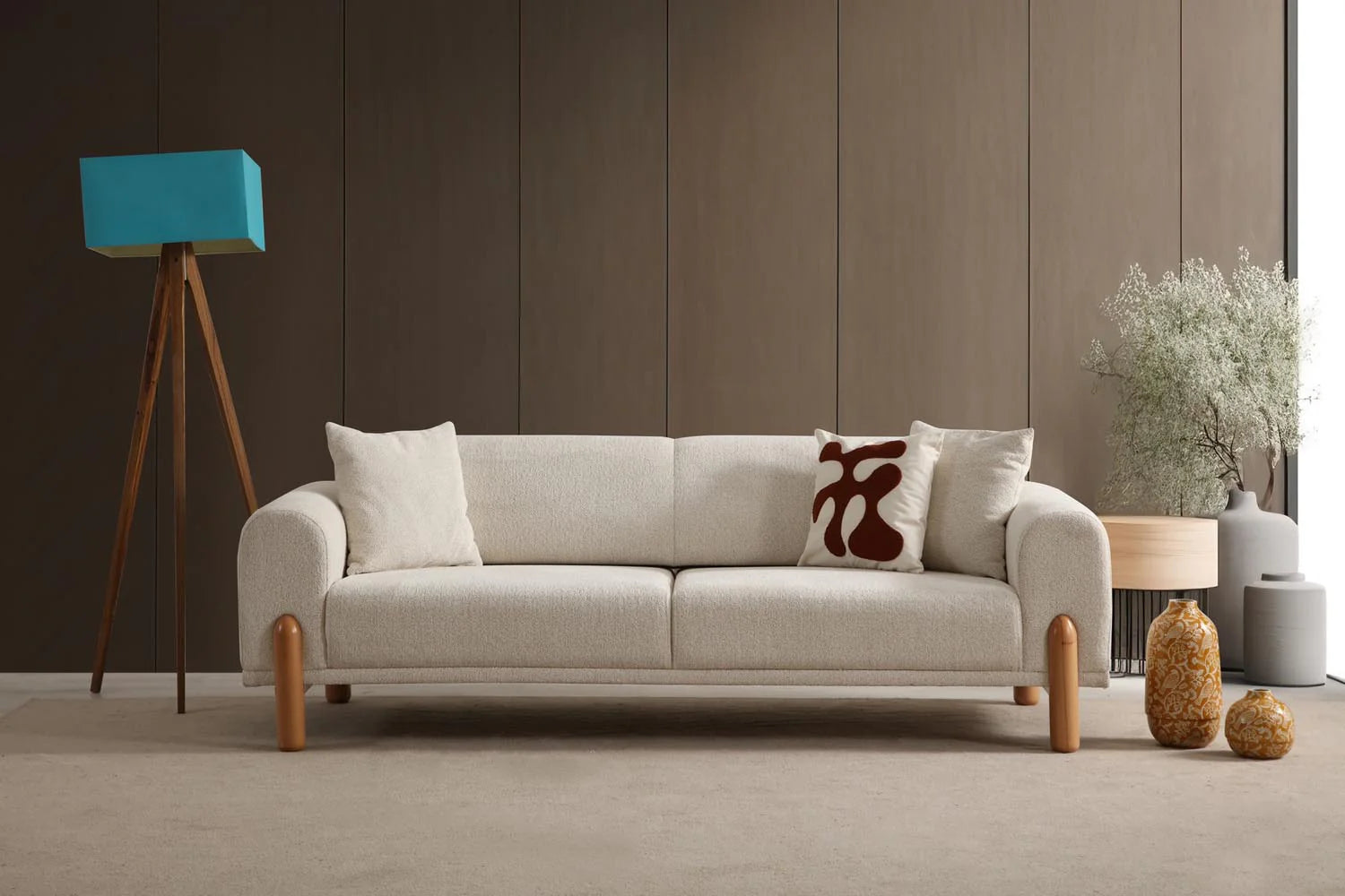 Divano Letto Lyke a 3 Posti - Crema