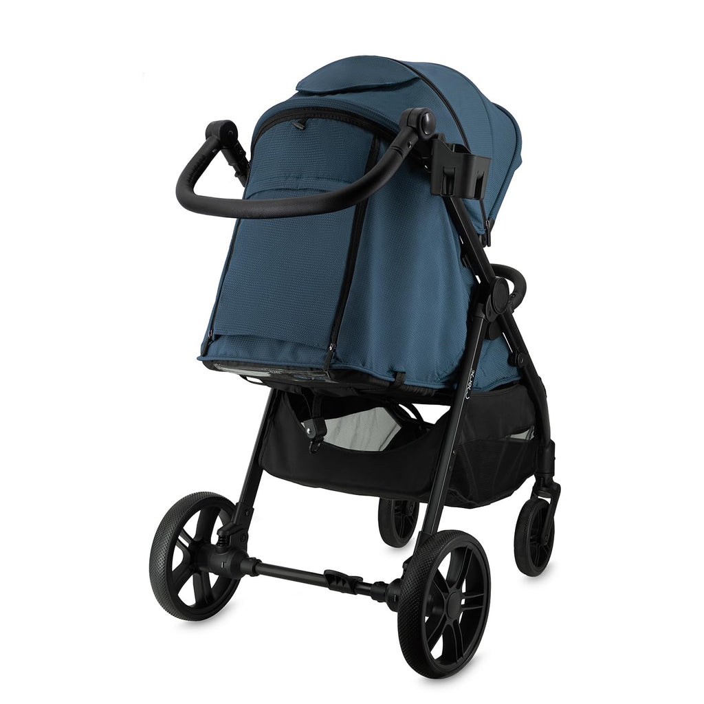 MoMi Passeggino CLARA, Passeggino dai 6 mesi in su, fino a 22 kg di peso corporeo, cintura di sicurezza a 5 punti, sacco coprigambe, portabicchieri, cestino della spesa, borsa per il cambio, zanzariera e parapioggia