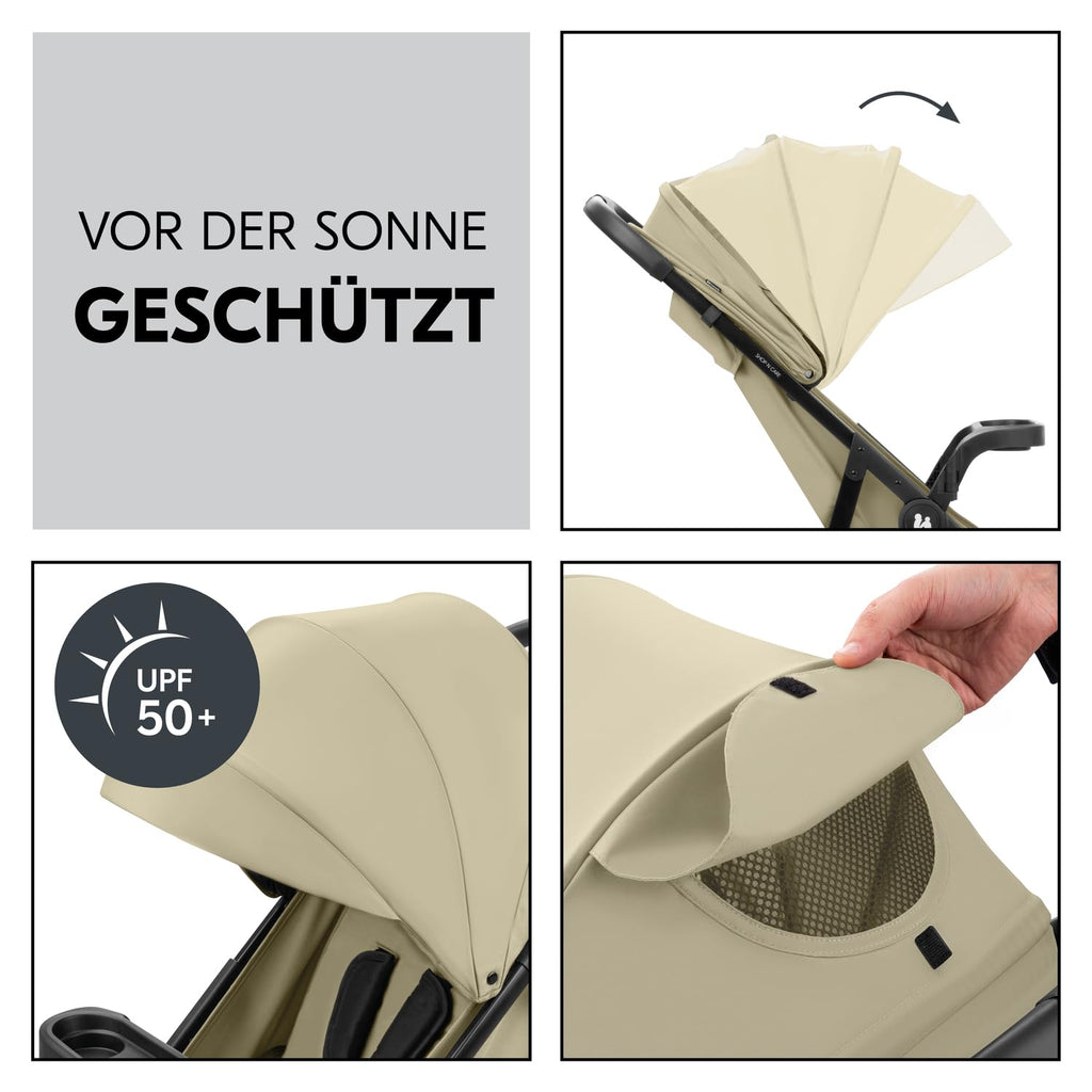 hauck Set Trio 3in1 Shop N Care con Passeggino, Navicella, Seggiolino Auto dalla nascita fino a 22 kg, Chiusura Compatta, Reclinabile, Portabicchieri & Vassoio, Protezione UV 50+ (Grey)