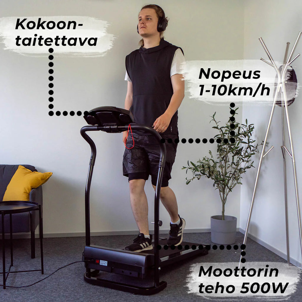 React Laufband, motorisiert, schwarz
