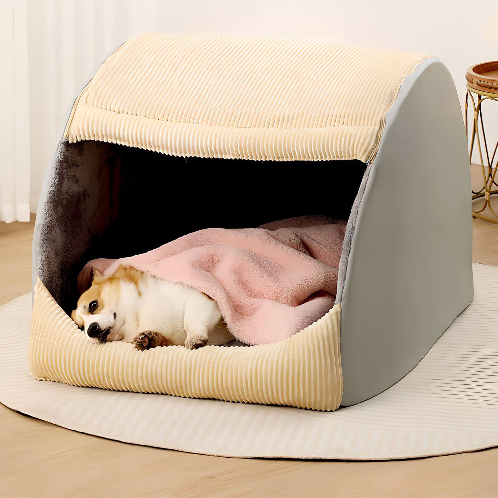 CozyNest – Abnehmbares Hundebett Zelt für Geborgenheit und Komfort