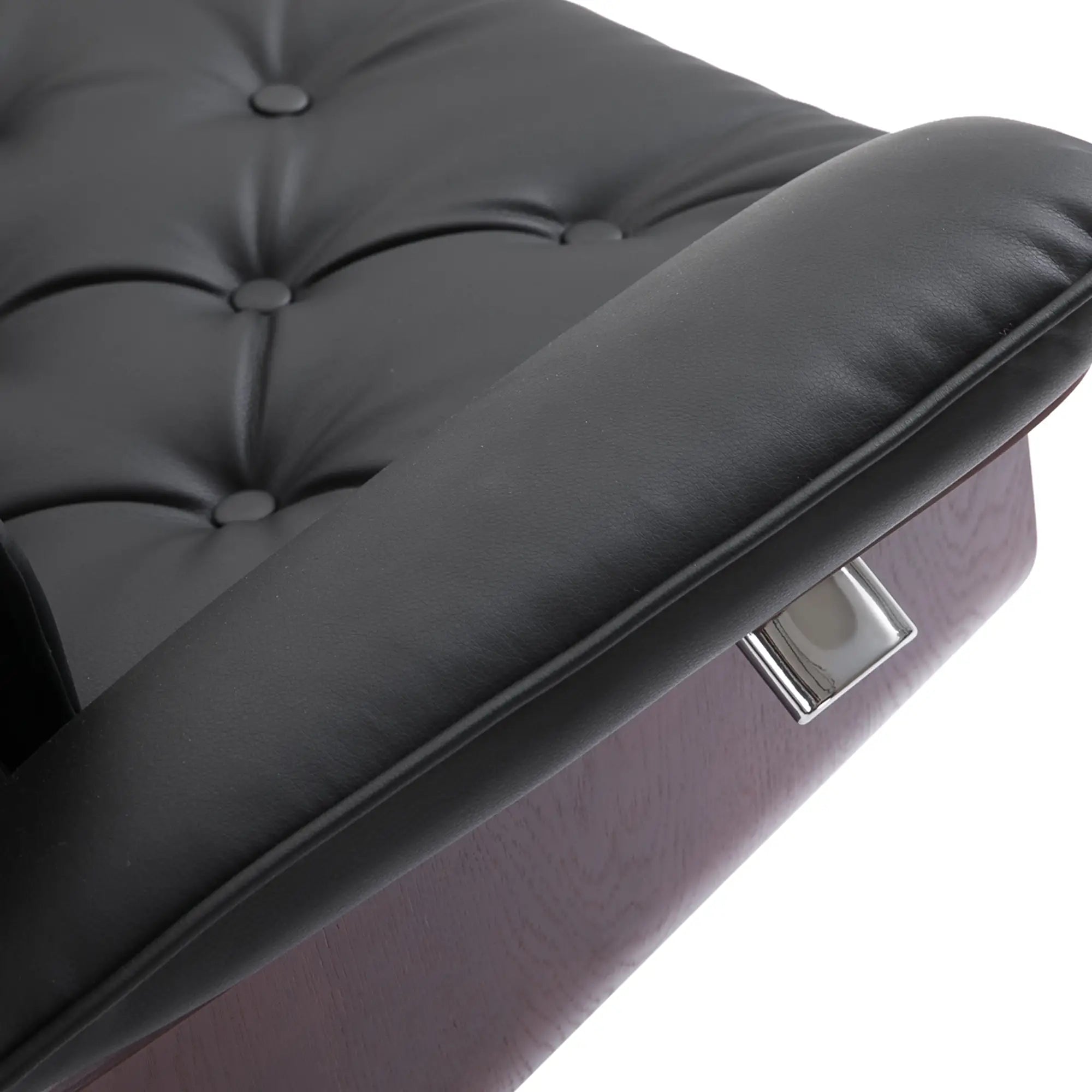 Poltrona relax HOMCOM con poggiapiedi girevole a 360°, reclinabile a 145°, stile Chesterfield